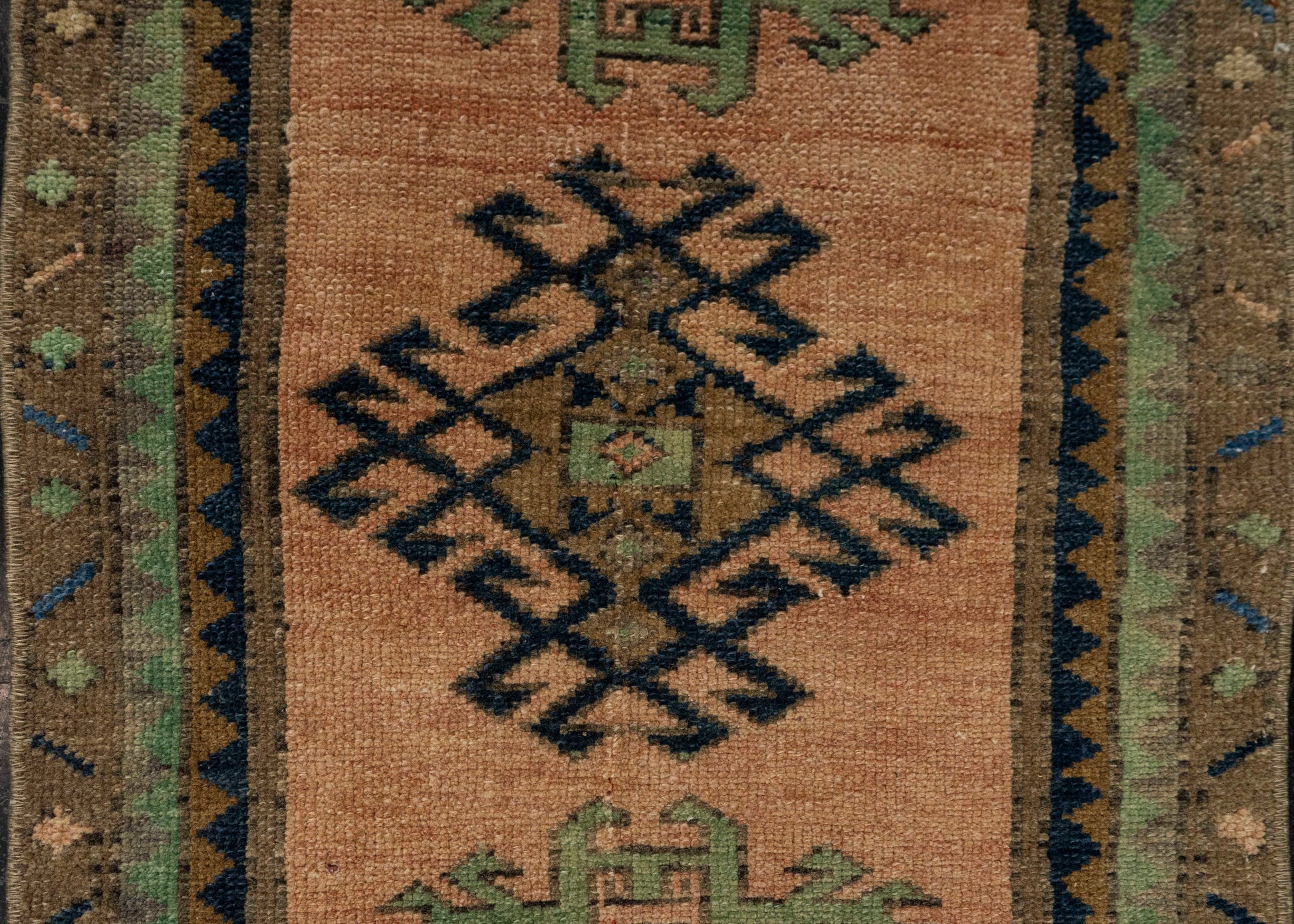 Turkish Mini Rug Oriental Hand Knotted Vintage Rug 1'7" x 3'2" #21216
