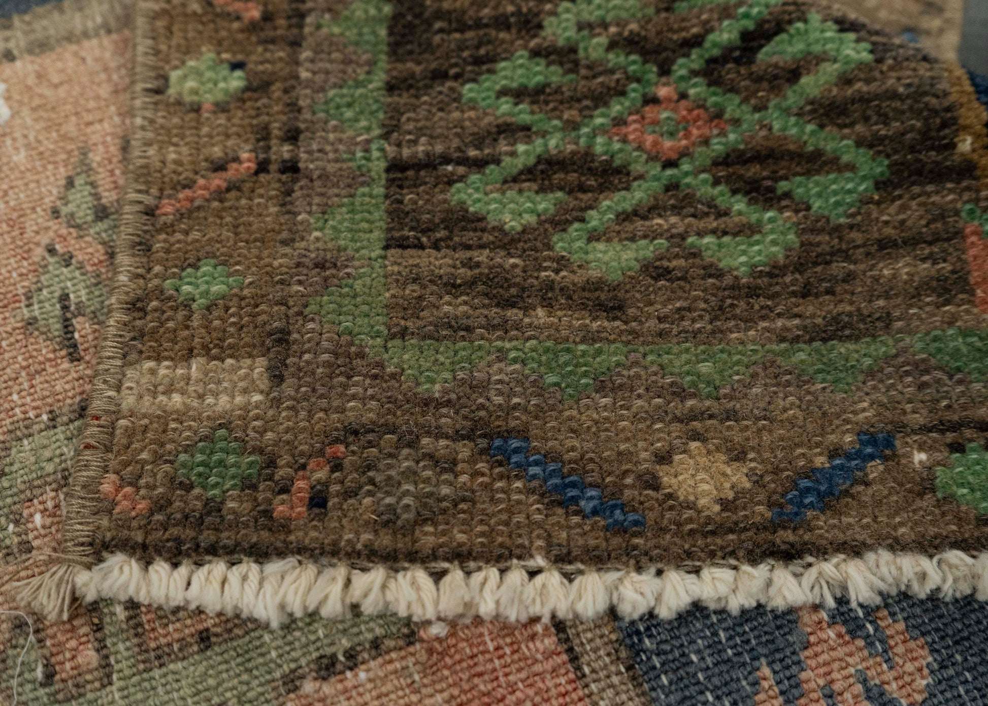 Turkish Mini Rug Oriental Hand Knotted Vintage Rug 1'7" x 3'2" #21216