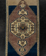 Turkish Mini Rug Oriental Hand Knotted Vintage Rug 1'5" x 2'6" #21208