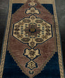 Turkish Mini Rug Oriental Hand Knotted Vintage Rug 1'5" x 2'6" #21208