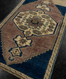 Turkish Mini Rug Oriental Hand Knotted Vintage Rug 1'5" x 2'6" #21208