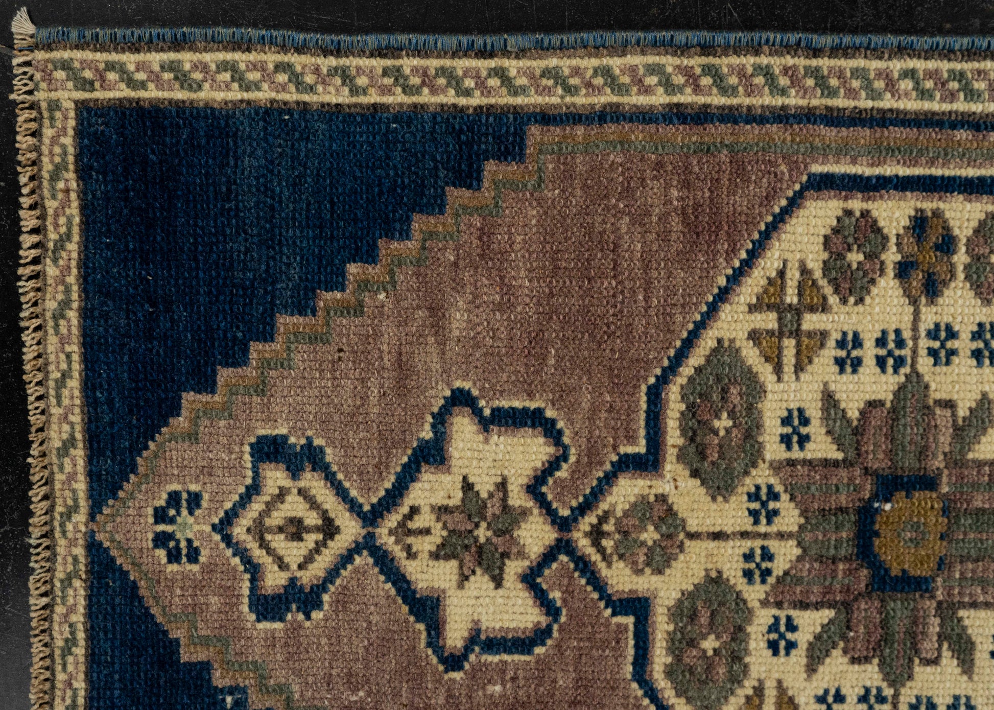 Turkish Mini Rug Oriental Hand Knotted Vintage Rug 1'5" x 2'6" #21208