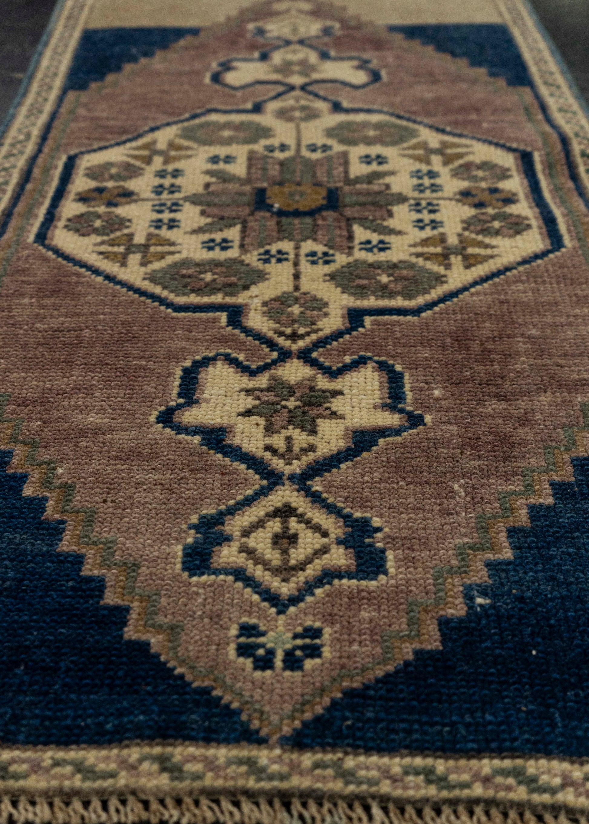 Turkish Mini Rug Oriental Hand Knotted Vintage Rug 1'5" x 2'6" #21208