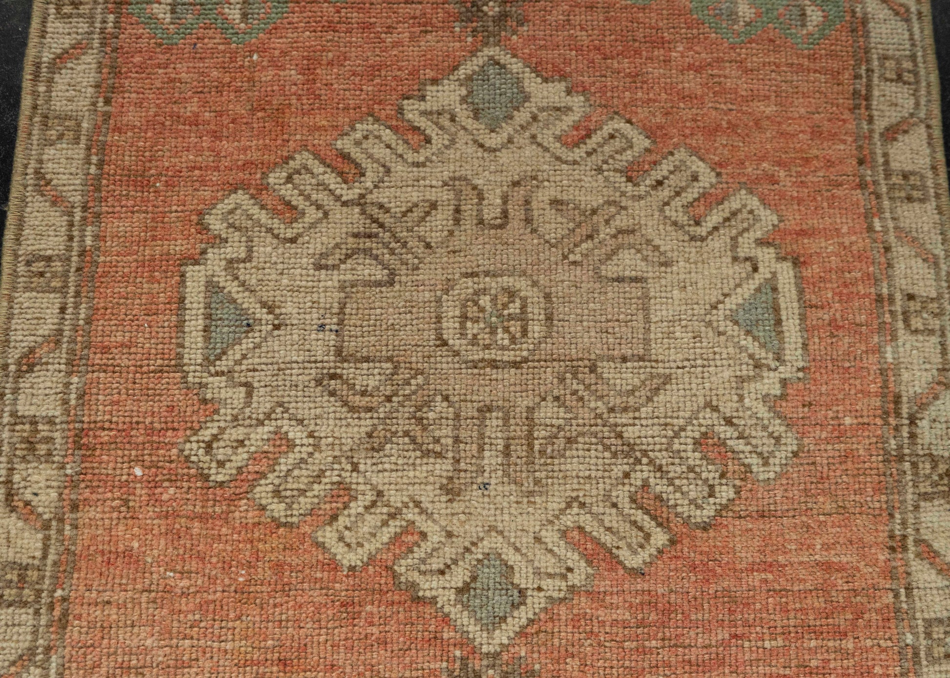 Turkish Mini Rug Oriental Hand Knotted Vintage Rug 1'6" x 3' #21209