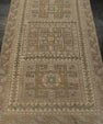 Turkish Mini Rug Oriental Hand Knotted Vintage Rug 1'10" x 3'3" #21049
