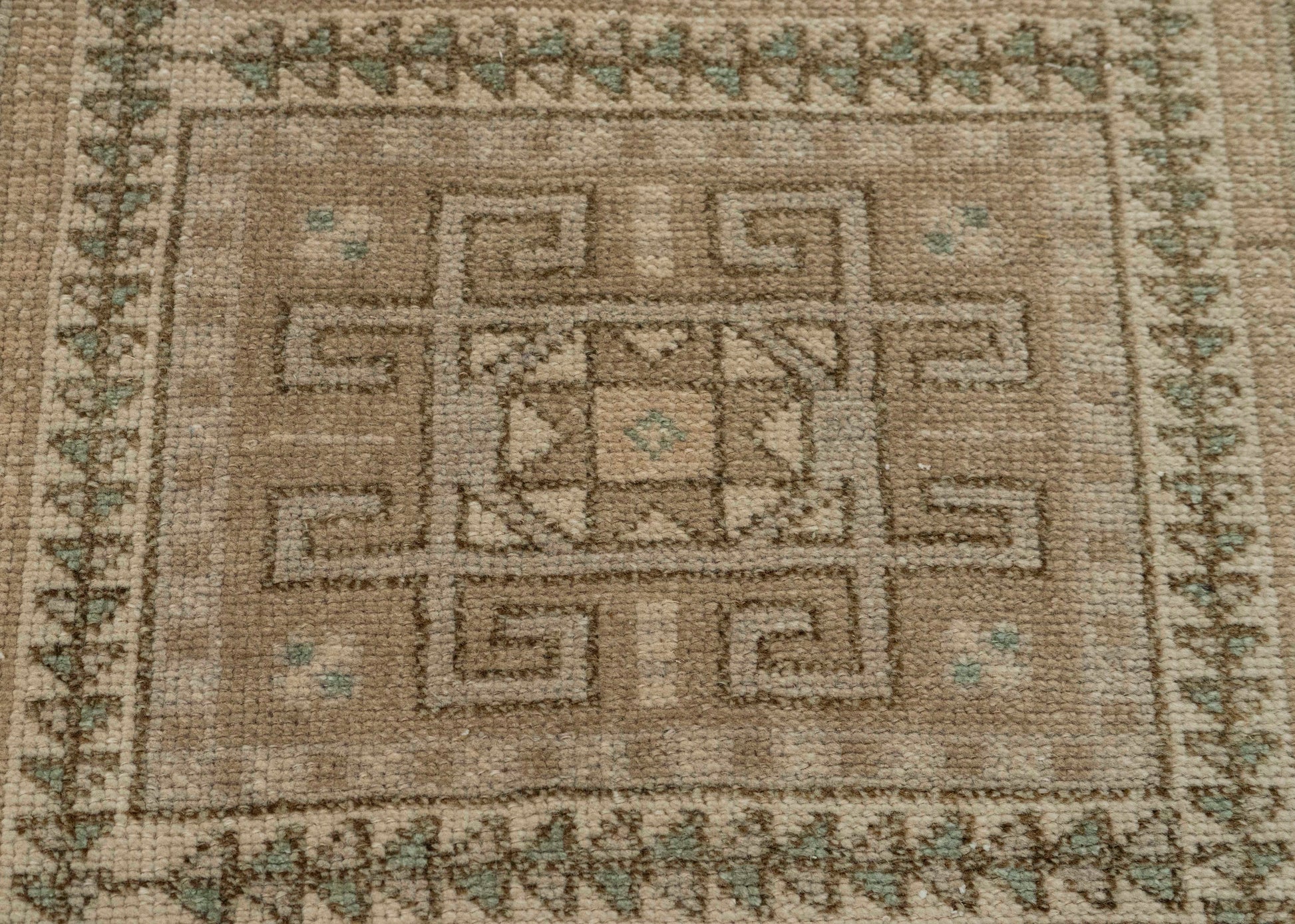 Turkish Mini Rug Oriental Hand Knotted Vintage Rug 1'10" x 3'3" #21049