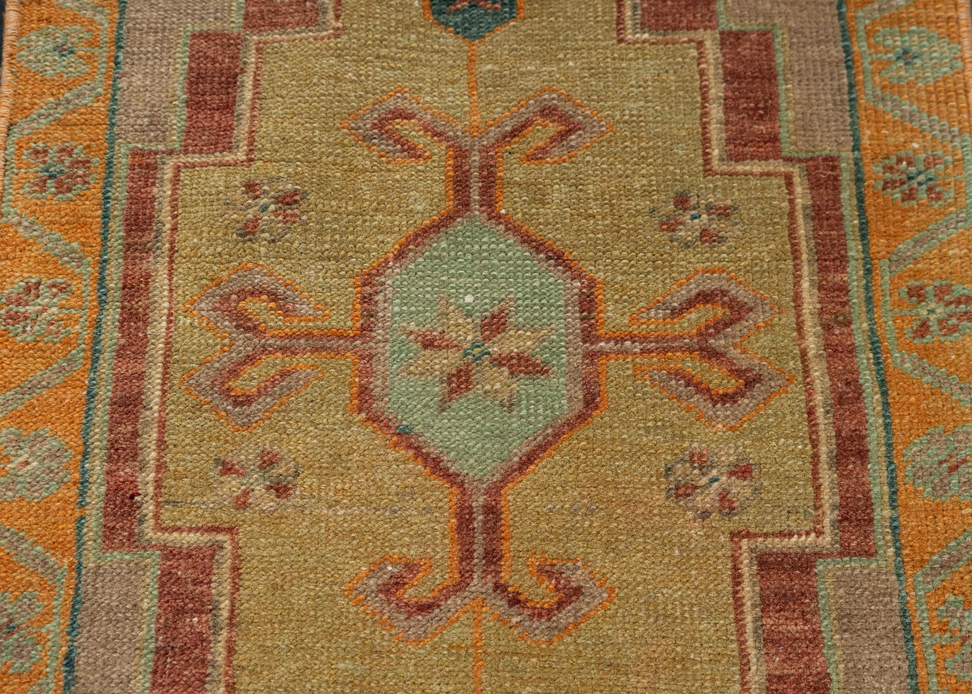 Turkish Mini Rug Oriental Hand Knotted Vintage Rug 1'7" x 3'3" #21229
