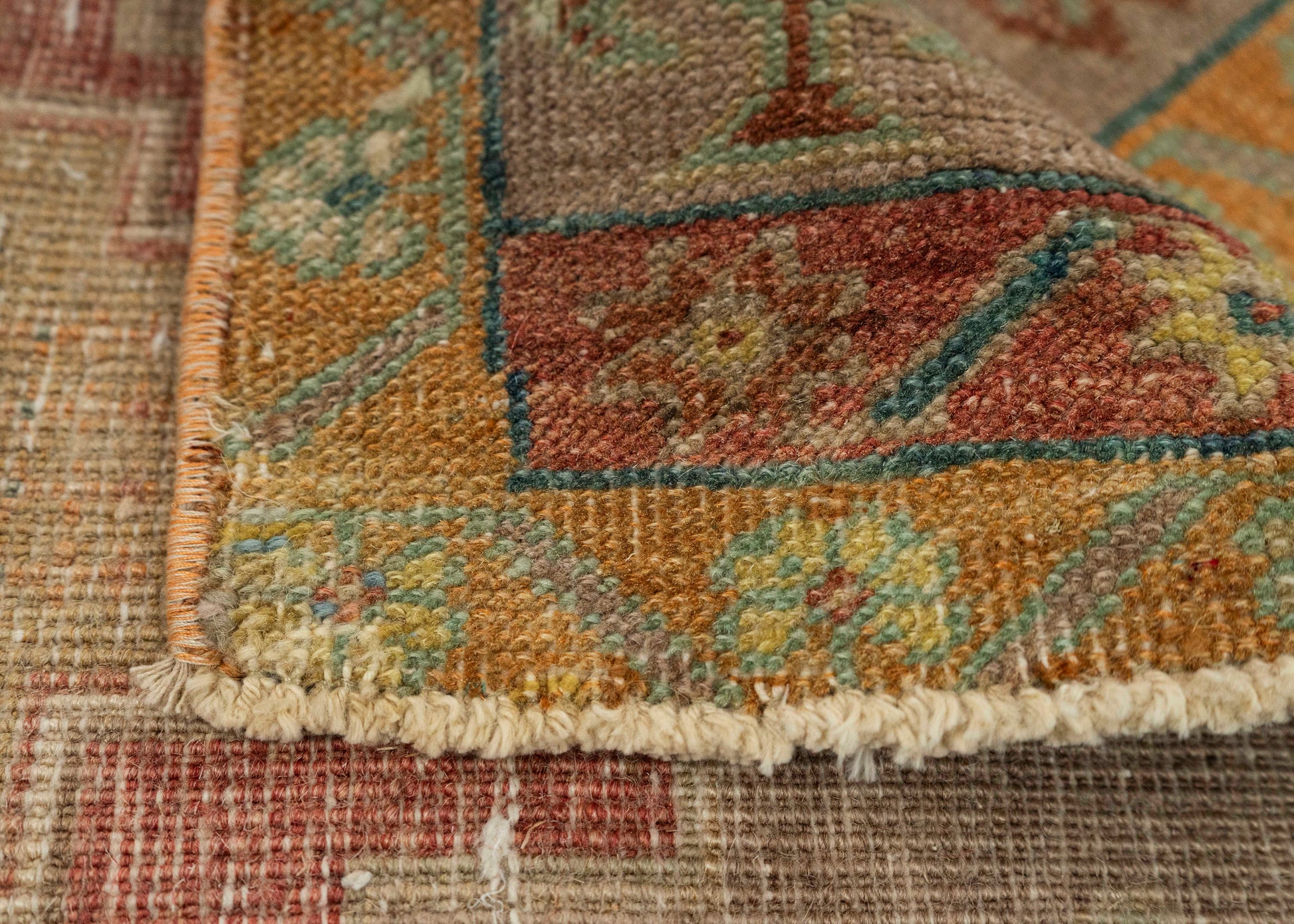 Turkish Mini Rug Oriental Hand Knotted Vintage Rug 1'7" x 3'3" #21229