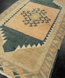 Turkish Mini Rug Oriental Hand Knotted Vintage Rug 1'7" x 2'10" #21272