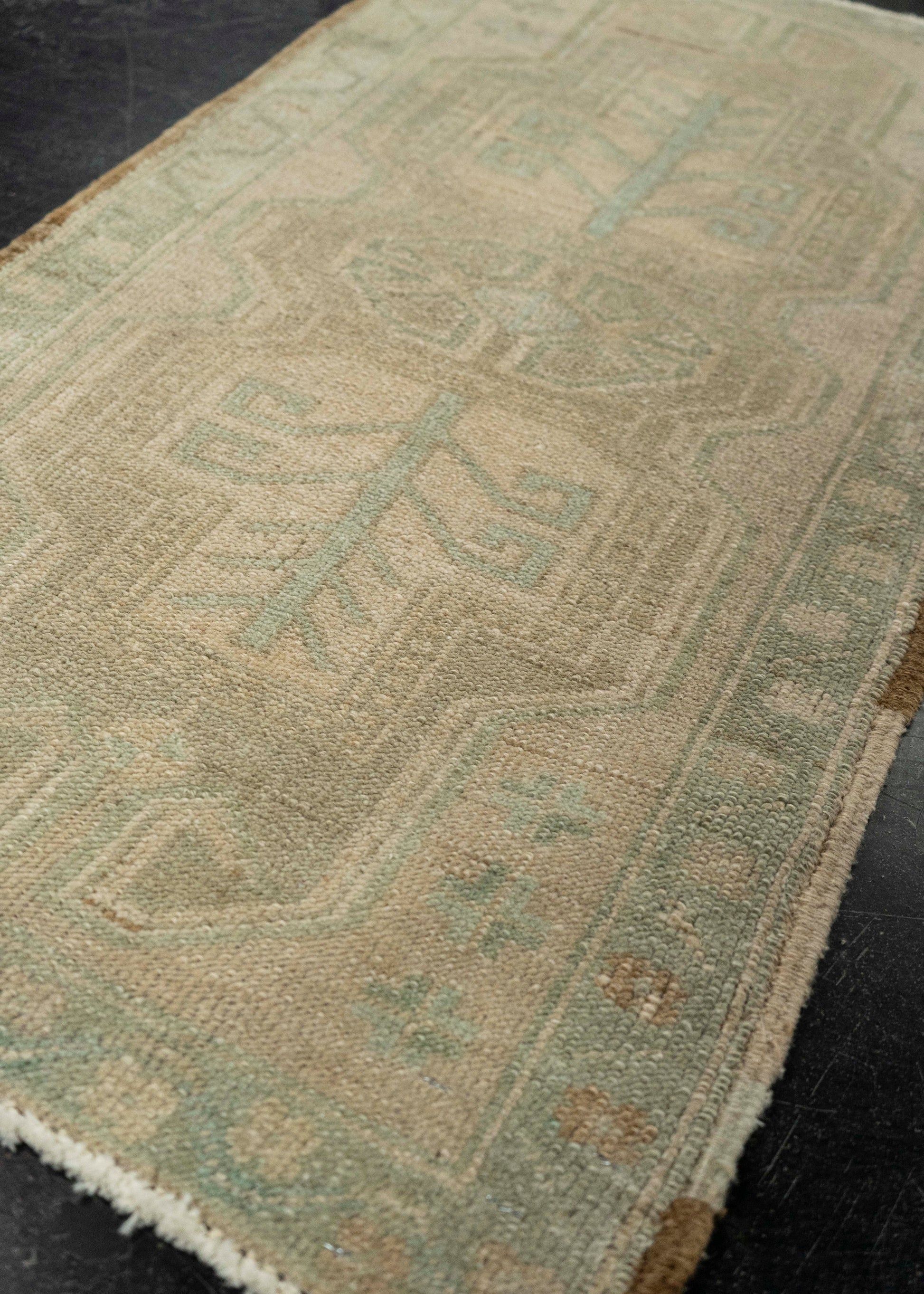 Turkish Mini Rug Oriental Hand Knotted Vintage Rug 1'9" x 3'3" #21051