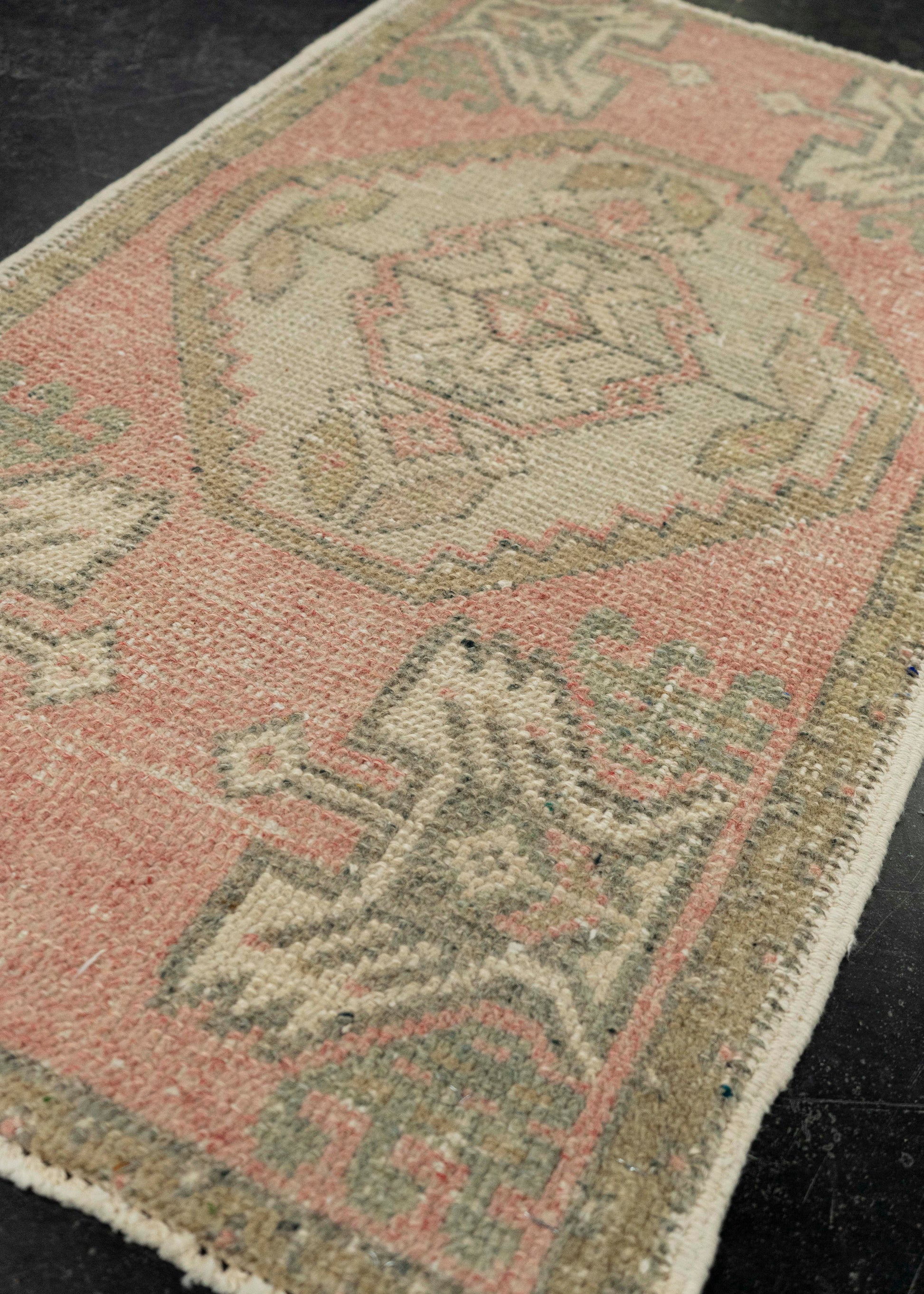 Turkish Mini Rug Oriental Hand Knotted Vintage Rug 1'9" x 3'4" #21138