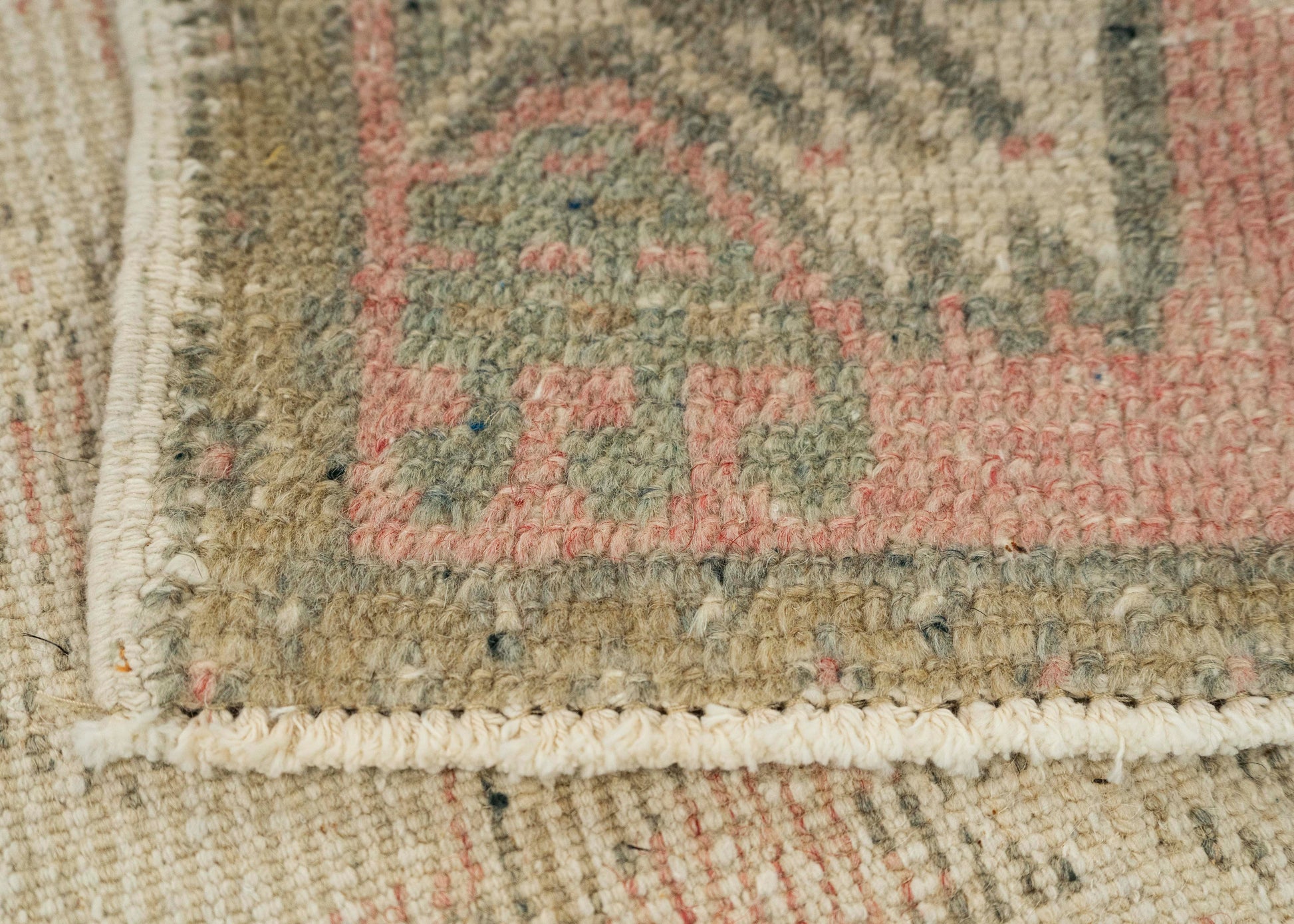 Turkish Mini Rug Oriental Hand Knotted Vintage Rug 1'9" x 3'4" #21138