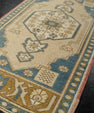 Turkish Mini Rug Oriental Hand Knotted Vintage Rug 1'9" x 3'1" #21139
