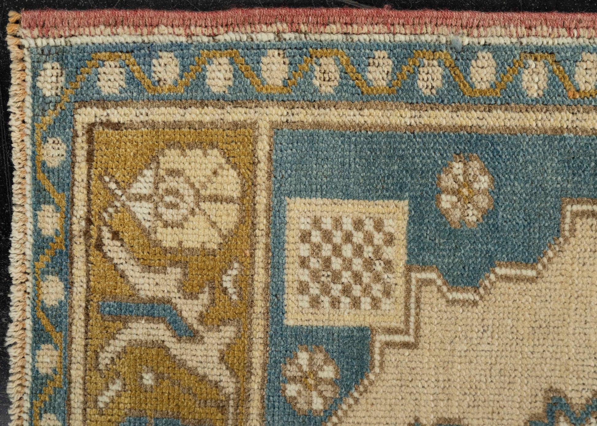 Turkish Mini Rug Oriental Hand Knotted Vintage Rug 1'9" x 3'1" #21139