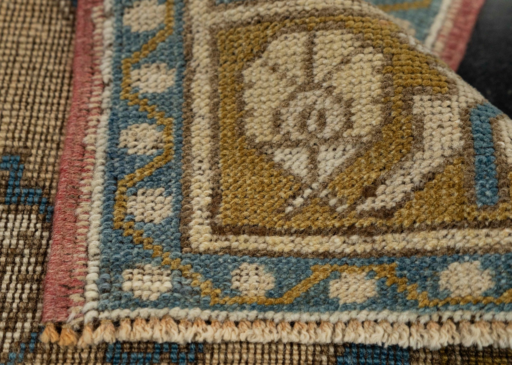 Turkish Mini Rug Oriental Hand Knotted Vintage Rug 1'9" x 3'1" #21139