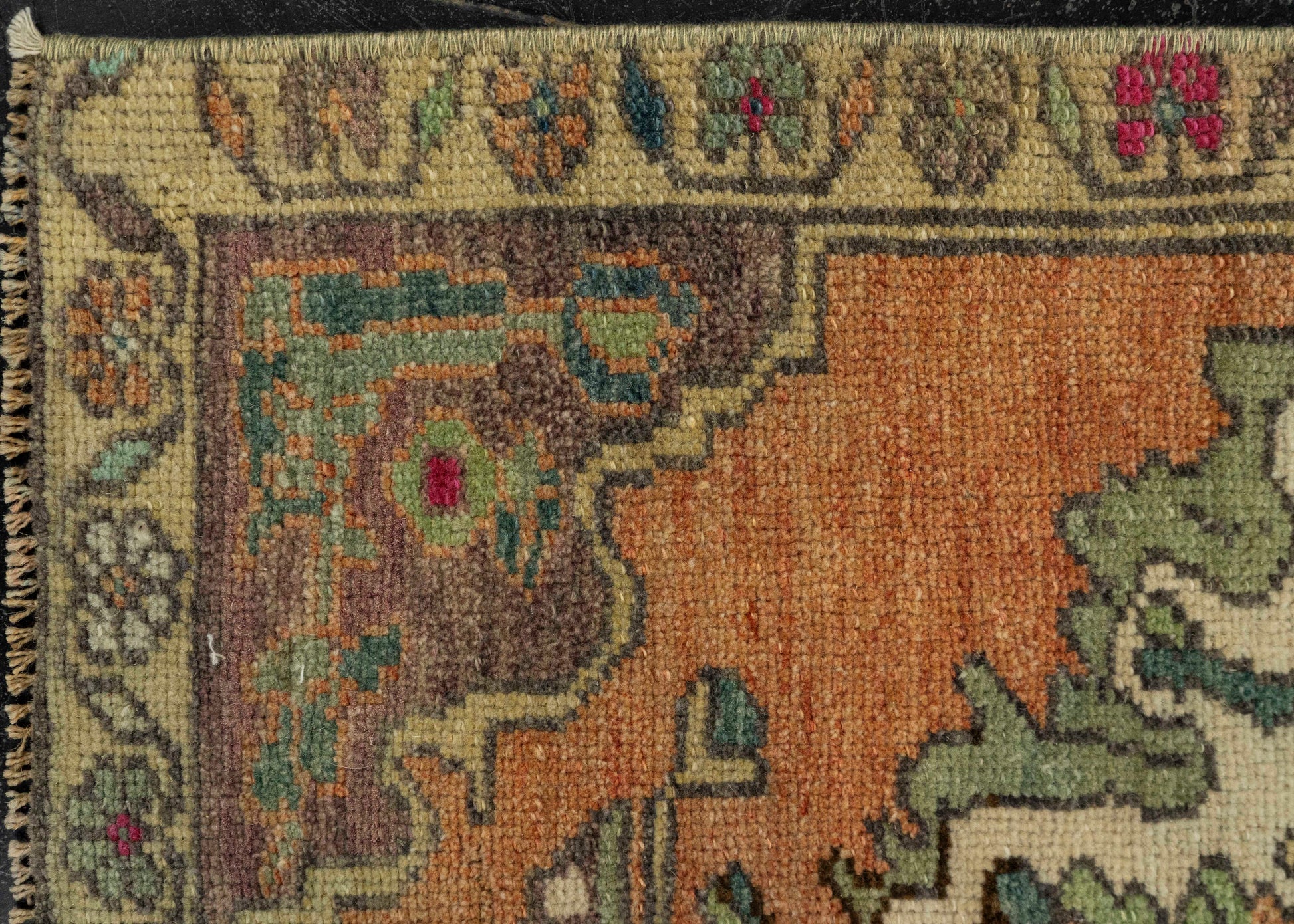 Turkish Mini Rug Oriental Hand Knotted Vintage Rug 1'8" x 2'4" #21230