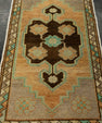 Turkish Mini Rug Oriental Hand Knotted Vintage Rug 1'8" x 2'11" #21259
