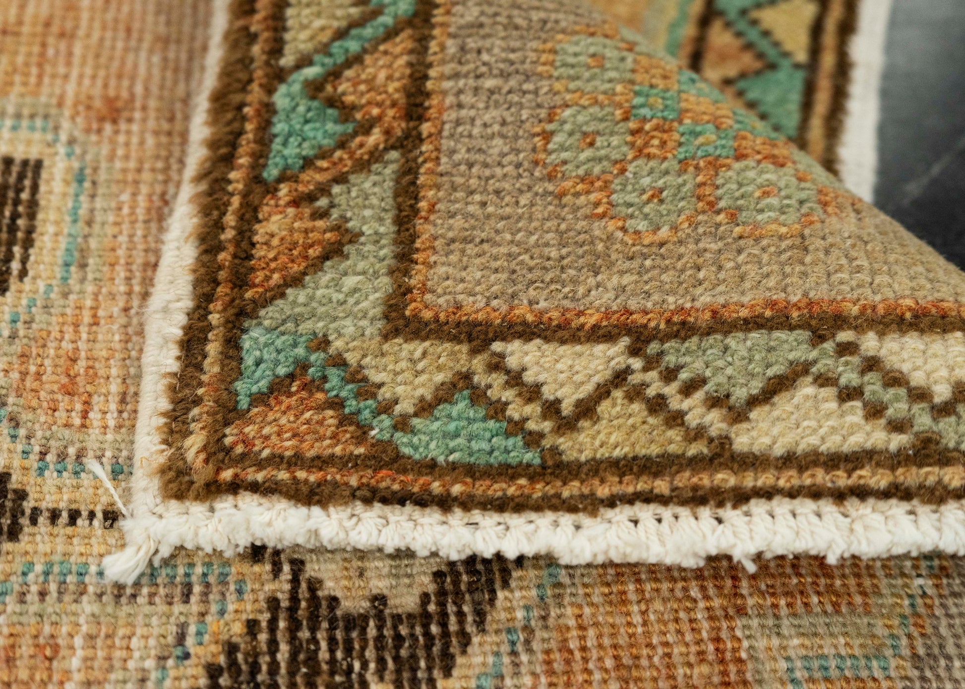 Turkish Mini Rug Oriental Hand Knotted Vintage Rug 1'8" x 2'11" #21259