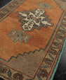 Turkish Mini Rug Oriental Hand Knotted Vintage Rug 1'9" x 3' #21167