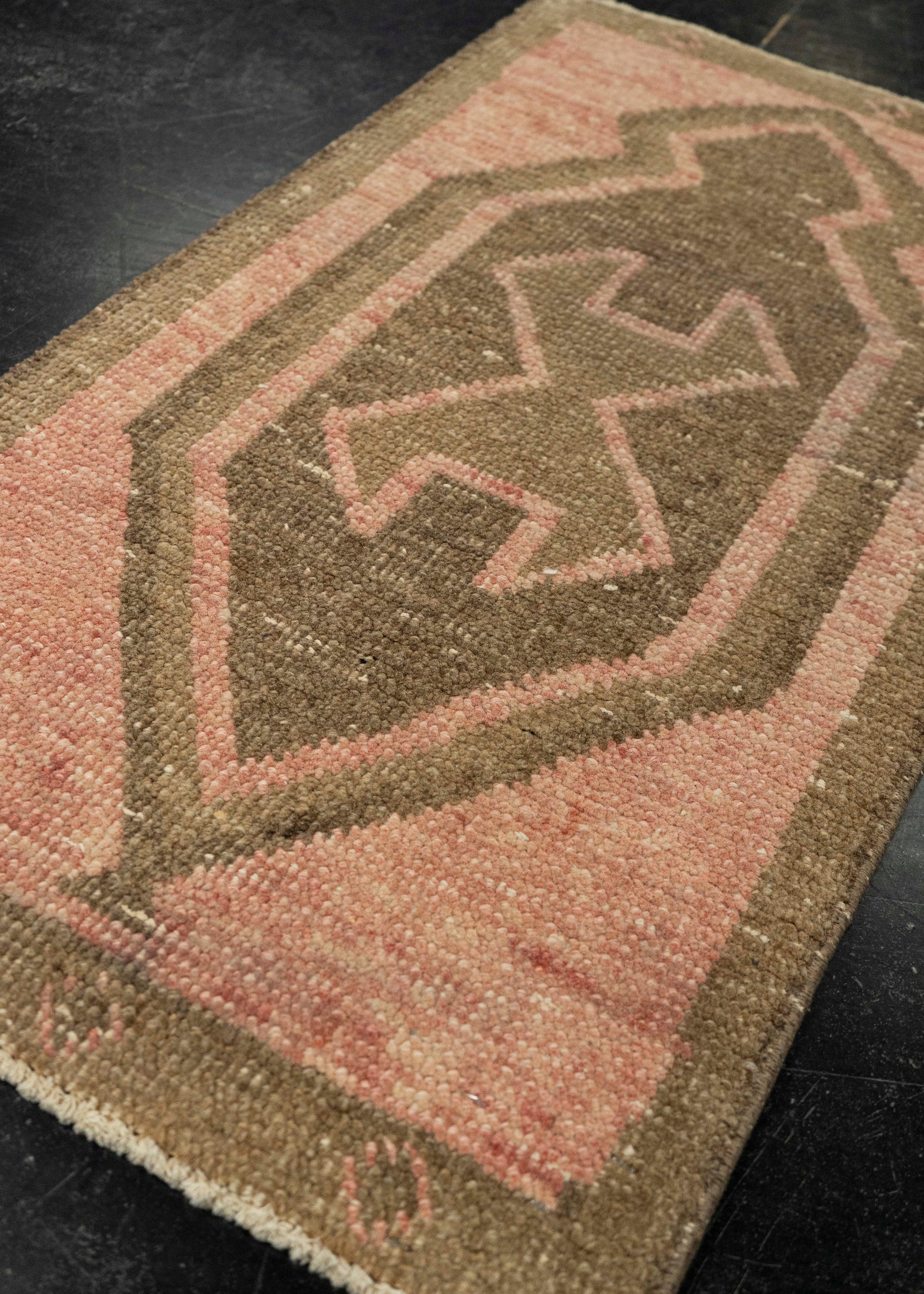 Turkish Mini Rug Oriental Hand Knotted Vintage Rug 1'8" x 3'2" #21169