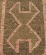 Turkish Mini Rug Oriental Hand Knotted Vintage Rug 1'8" x 3'2" #21169