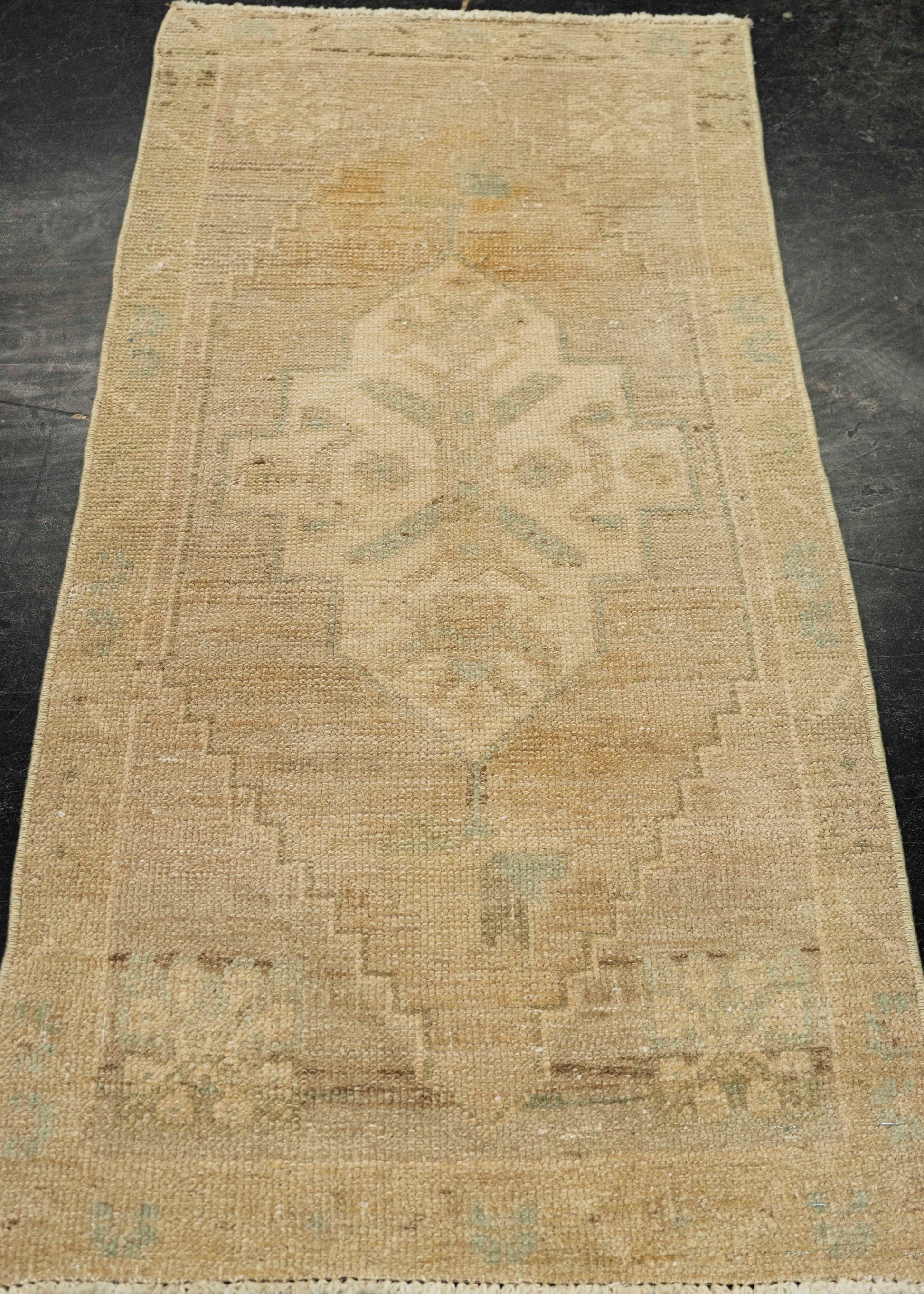 Turkish Mini Rug Oriental Hand Knotted Vintage Rug 1'8" x 3'4" #21180