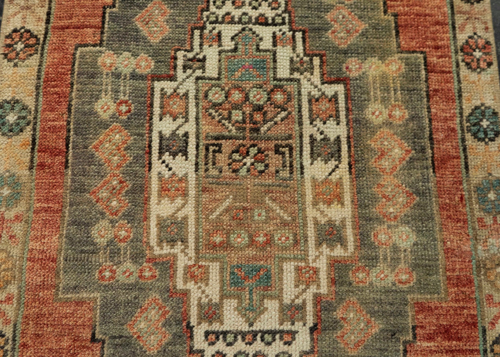 Turkish Mini Rug Oriental Hand Knotted Vintage Rug 1'8" x 3'6" #21178