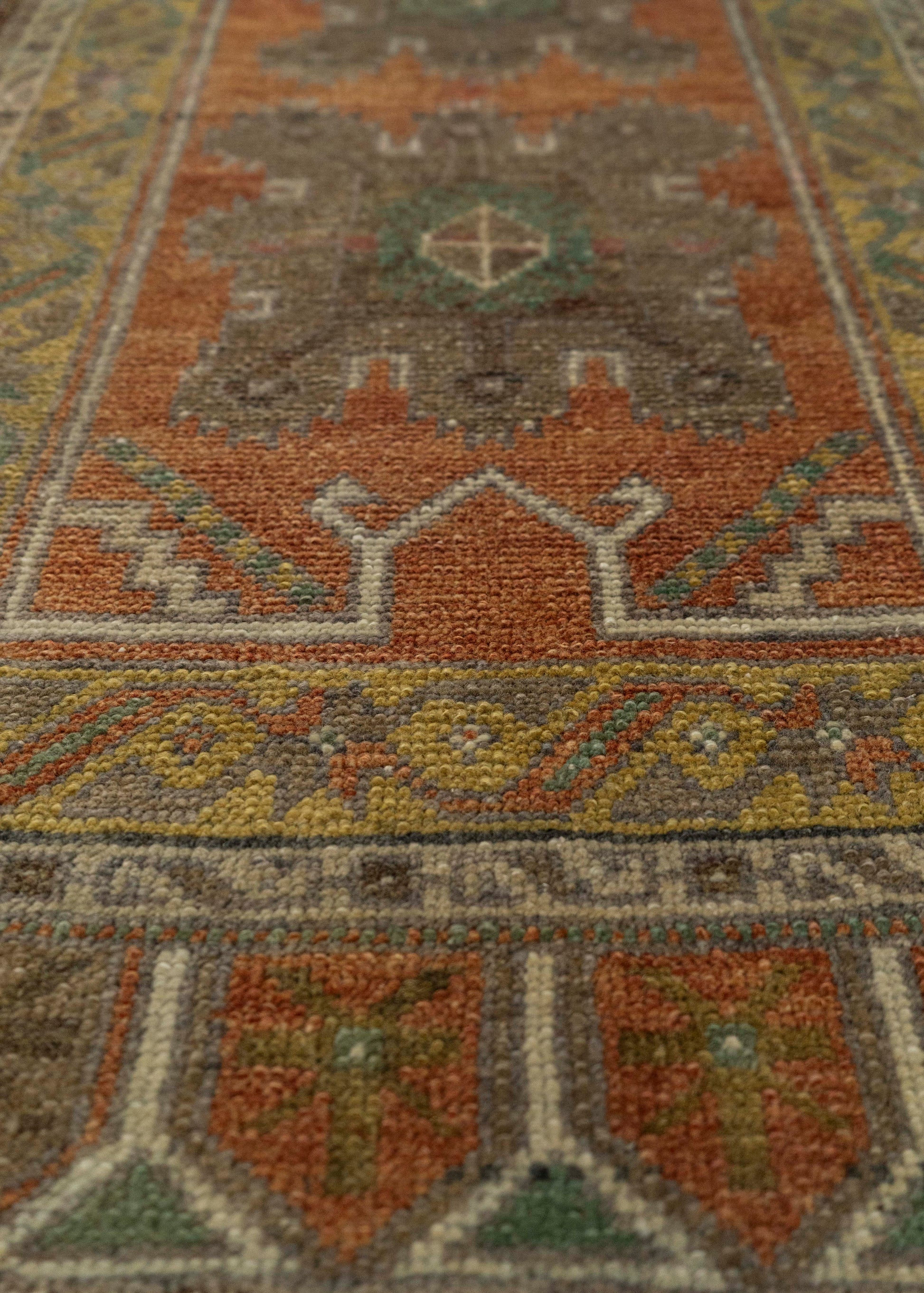 Turkish Mini Rug Oriental Hand Knotted Vintage Rug 1'7" x 3'6" #21032
