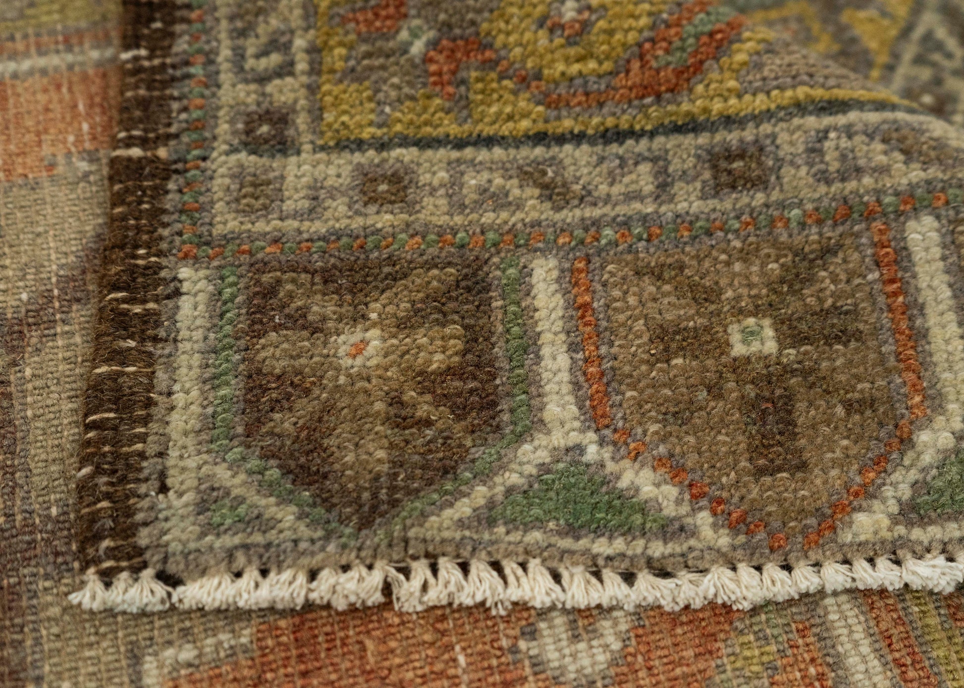 Turkish Mini Rug Oriental Hand Knotted Vintage Rug 1'7" x 3'6" #21032