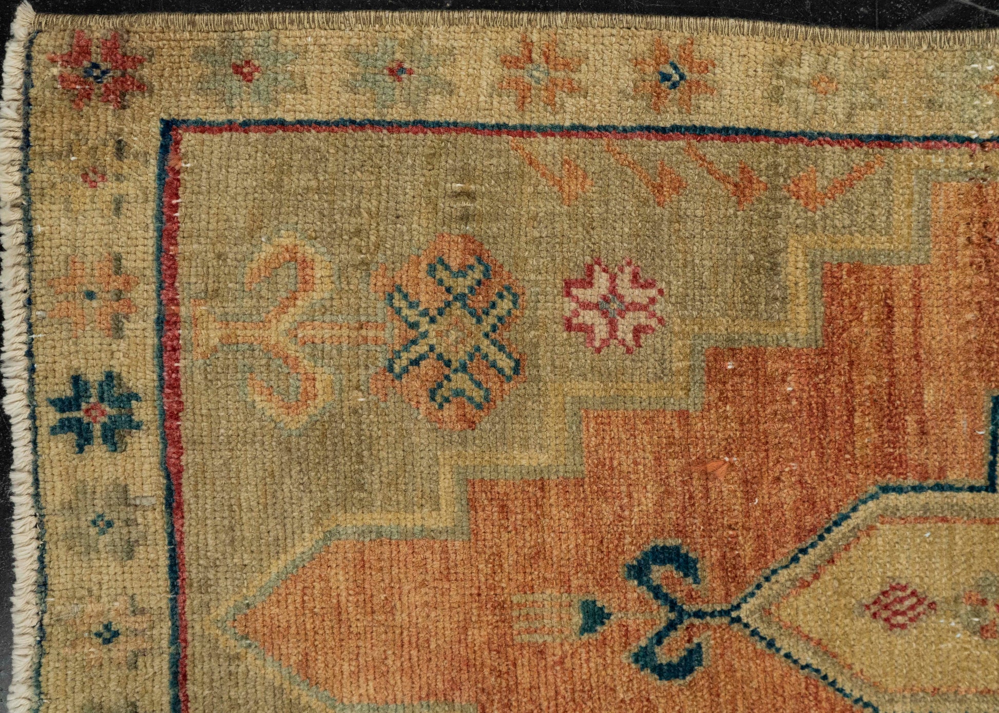 Turkish Mini Rug Oriental Hand Knotted Vintage Rug 1'6" x 3'7" #21147