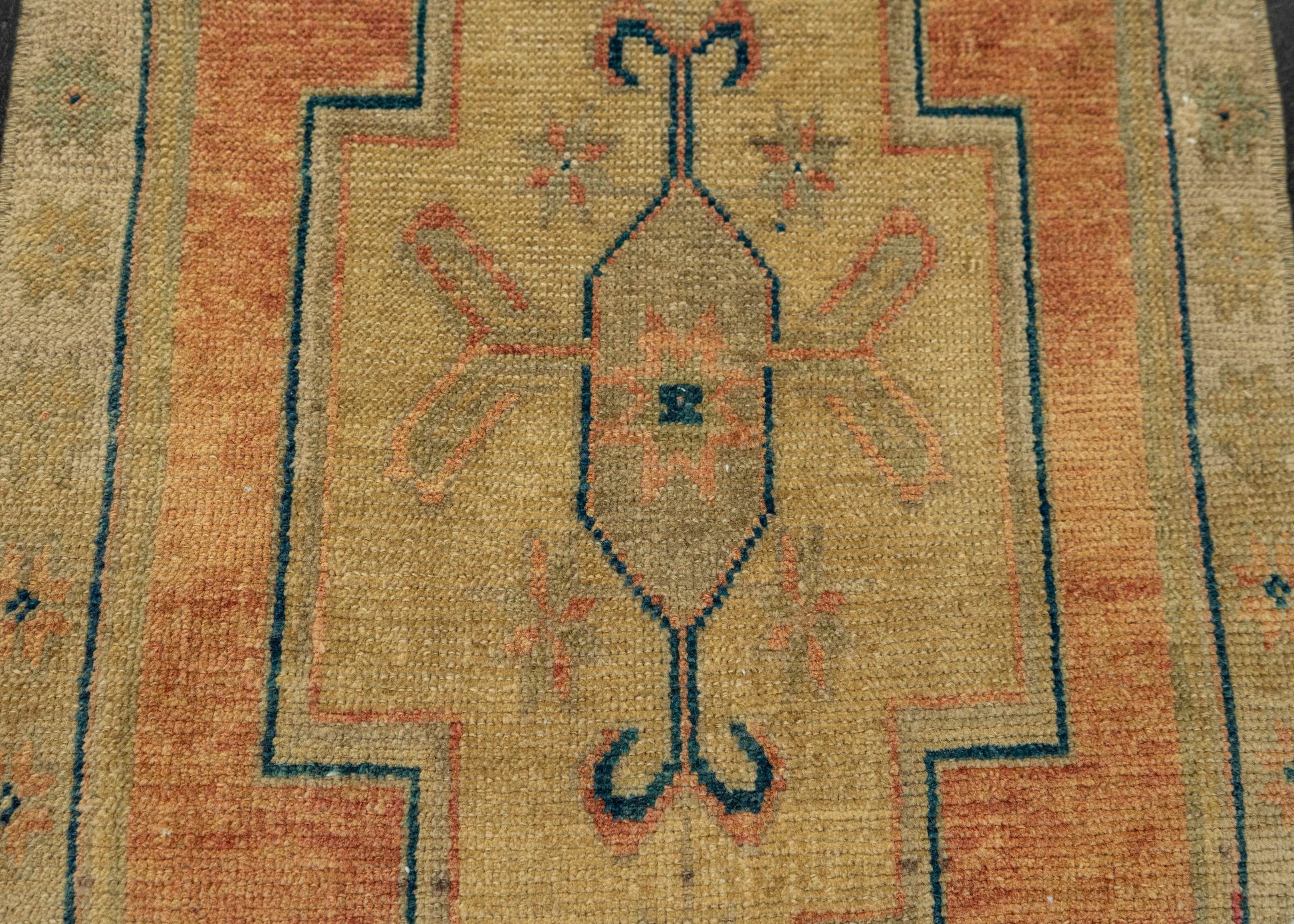 Turkish Mini Rug Oriental Hand Knotted Vintage Rug 1'6" x 3'7" #21147