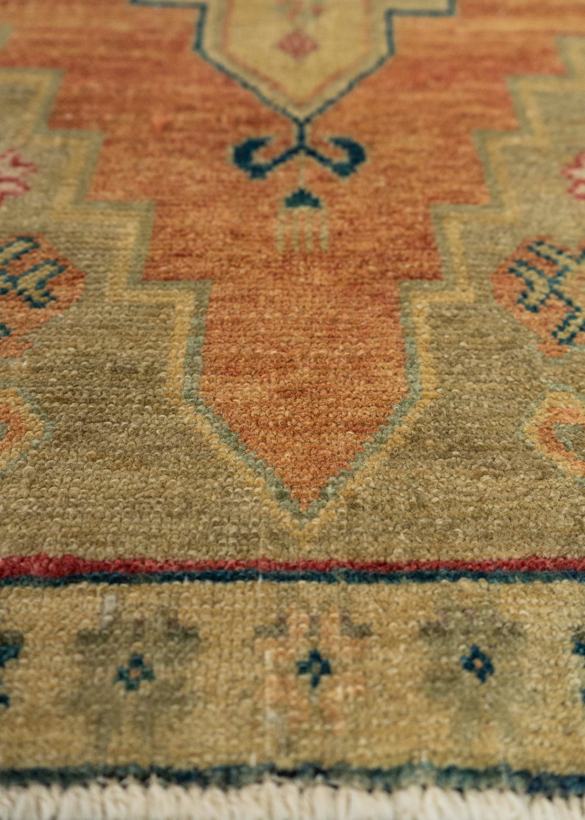 Turkish Mini Rug Oriental Hand Knotted Vintage Rug 1'6" x 3'7" #21147