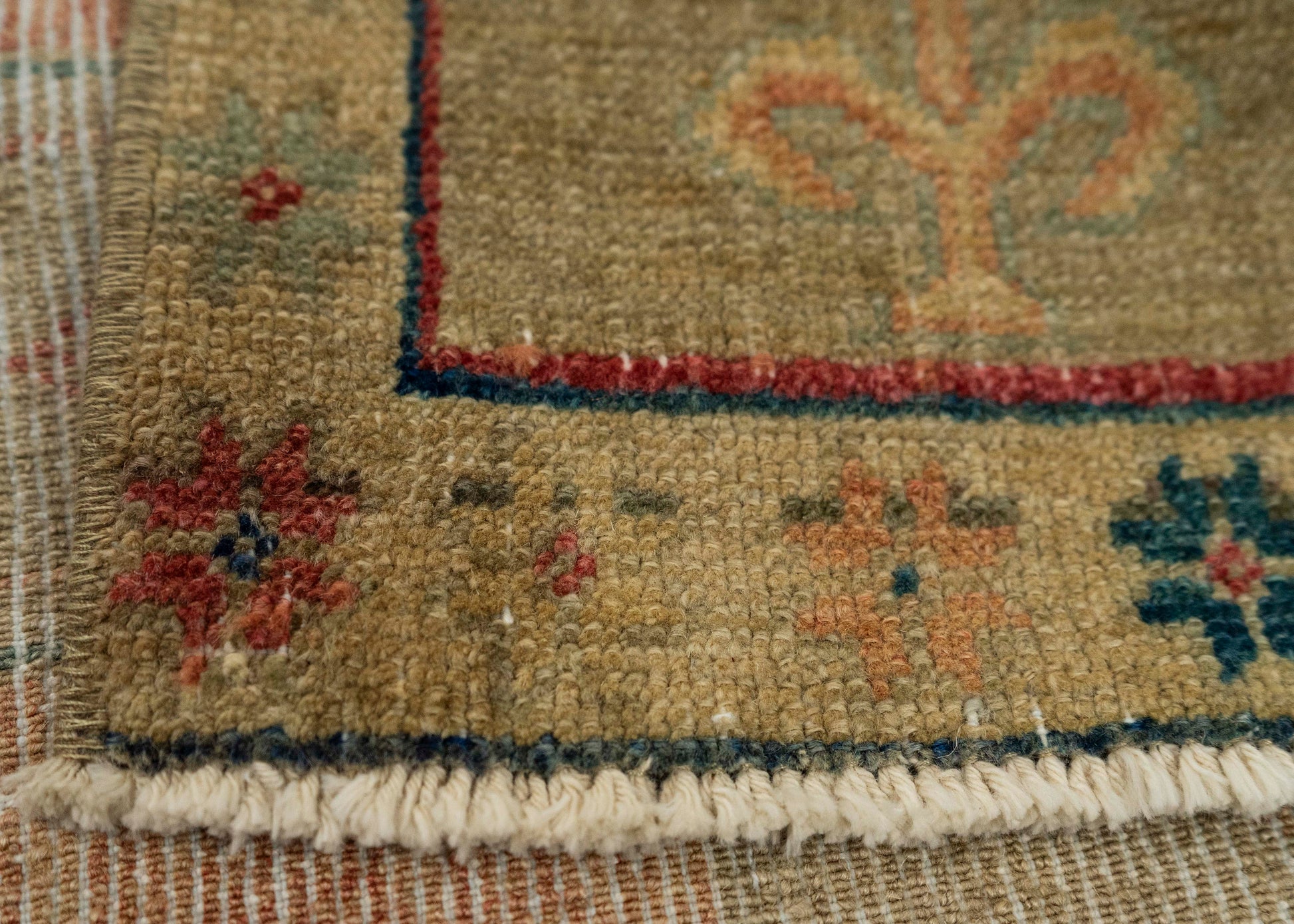 Turkish Mini Rug Oriental Hand Knotted Vintage Rug 1'6" x 3'7" #21147