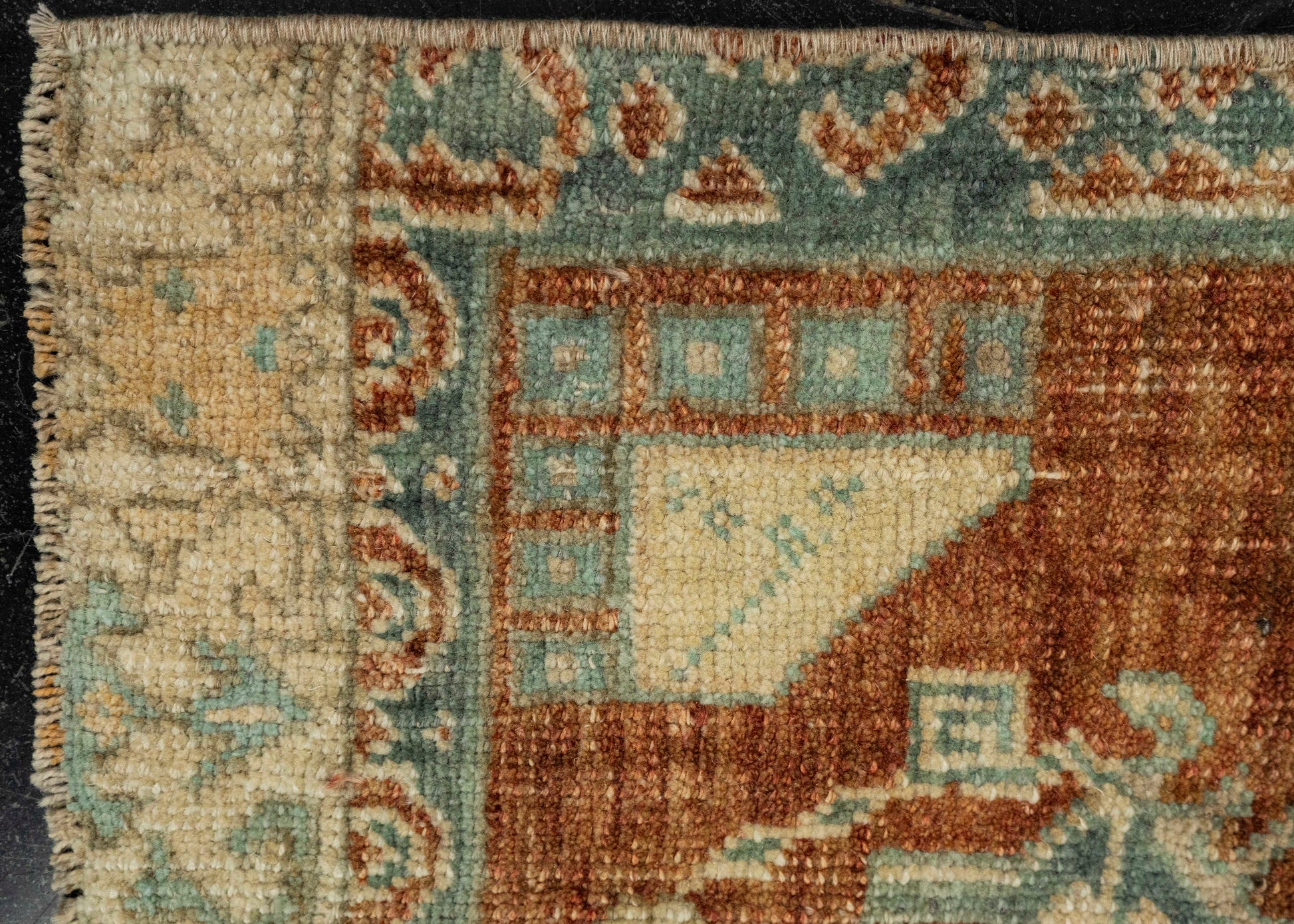 Turkish Mini Rug Oriental Hand Knotted Vintage Rug 1'6" x 2'10" #21143