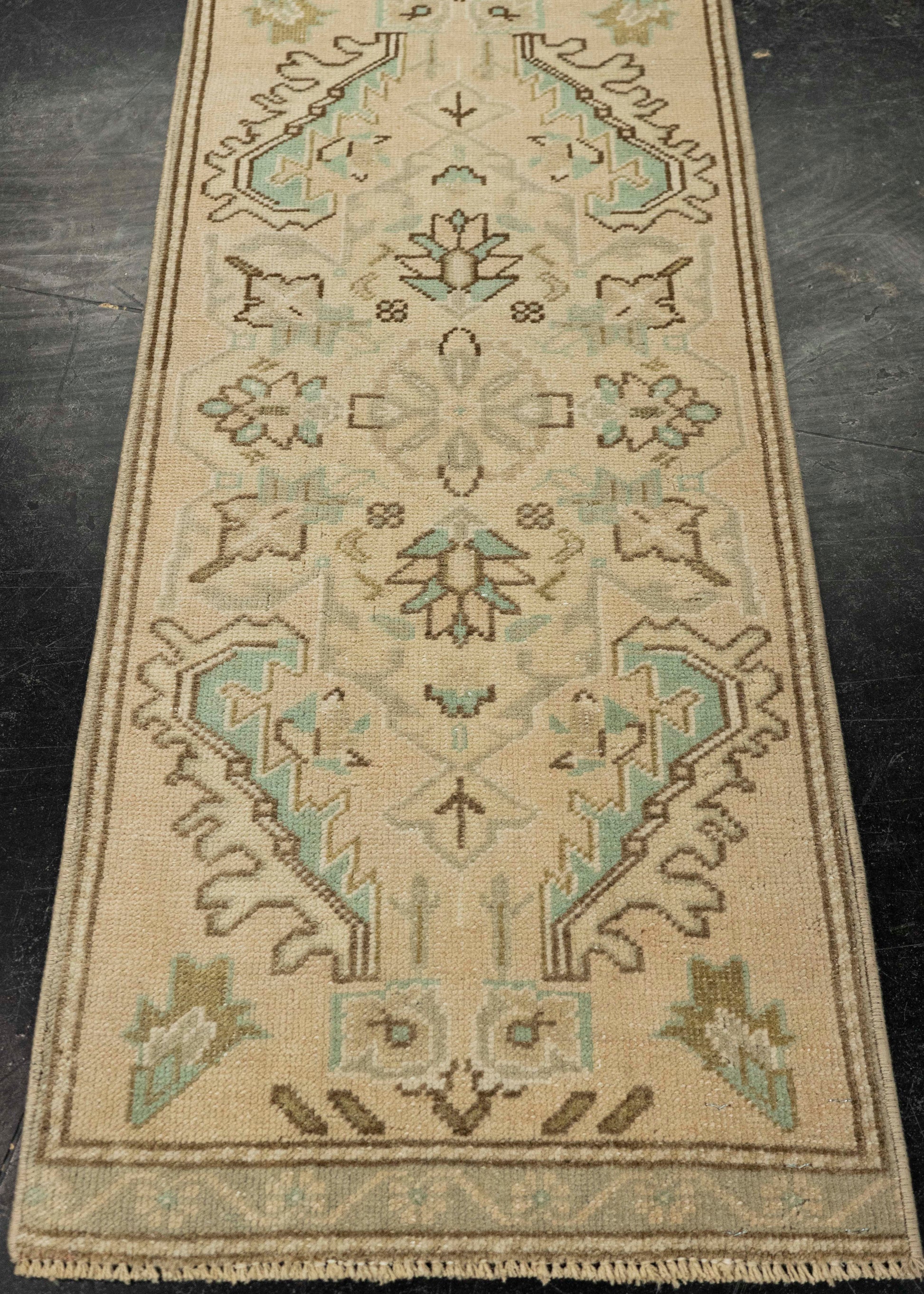 Turkish Mini Rug Oriental Hand Knotted Vintage Rug 1'5" x 3'4" #21085