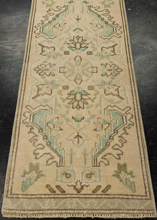 Turkish Mini Rug Oriental Hand Knotted Vintage Rug 1'5" x 3'4" #21085