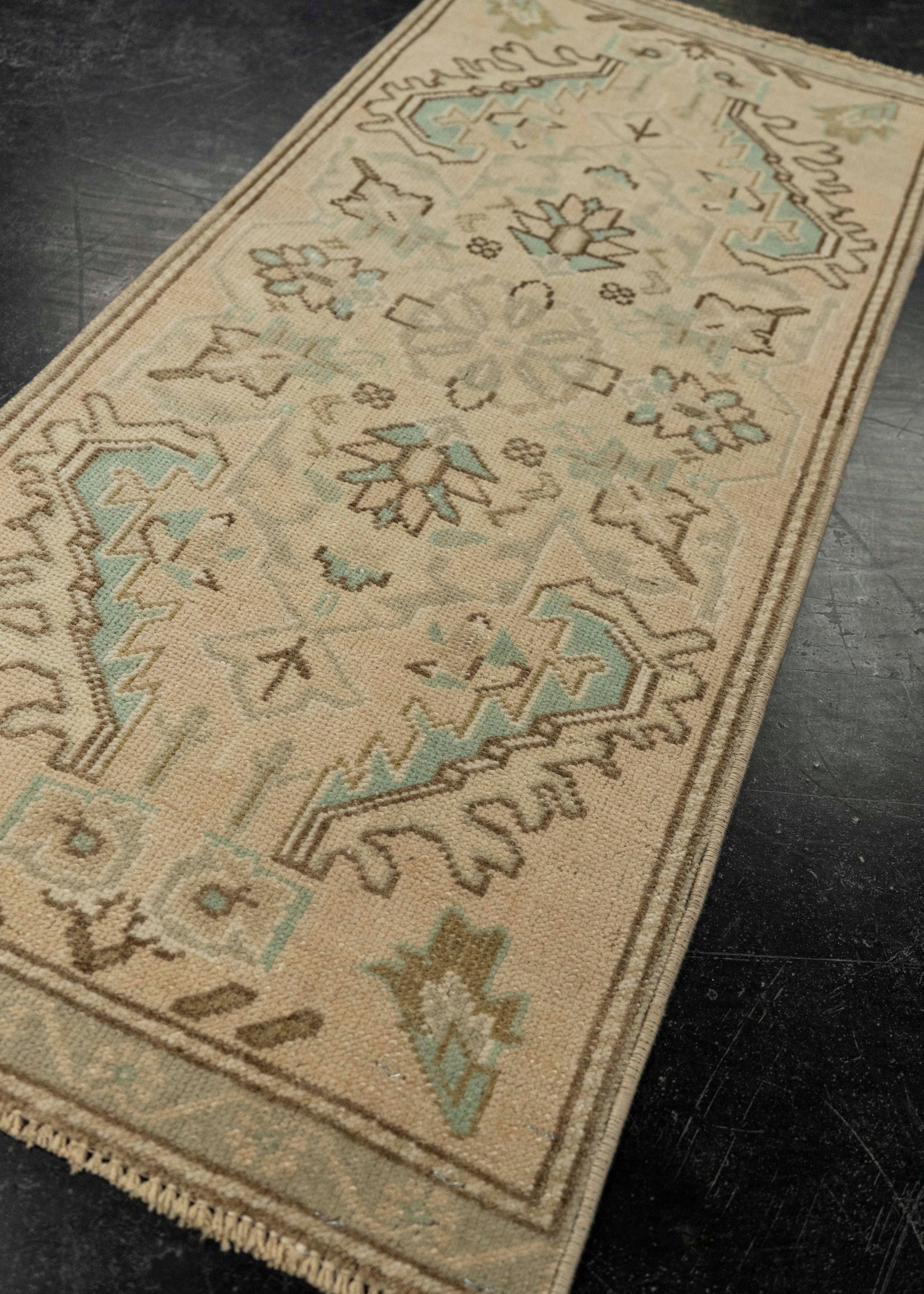 Turkish Mini Rug Oriental Hand Knotted Vintage Rug 1'5" x 3'4" #21085