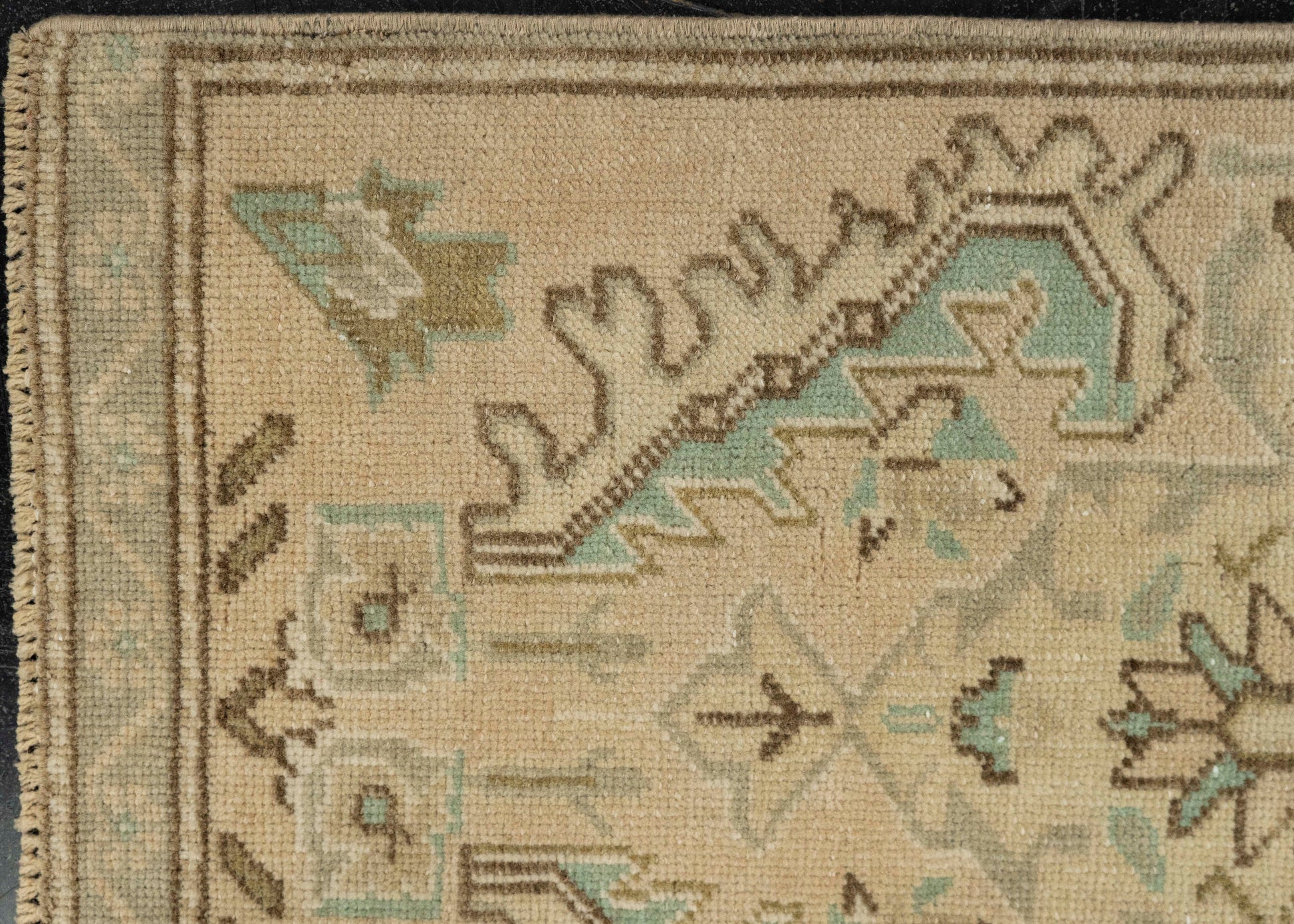 Turkish Mini Rug Oriental Hand Knotted Vintage Rug 1'5" x 3'4" #21085