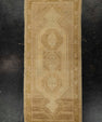 Turkish Mini Rug Oriental Hand Knotted Vintage Rug 1'2" x 3'8" #21175