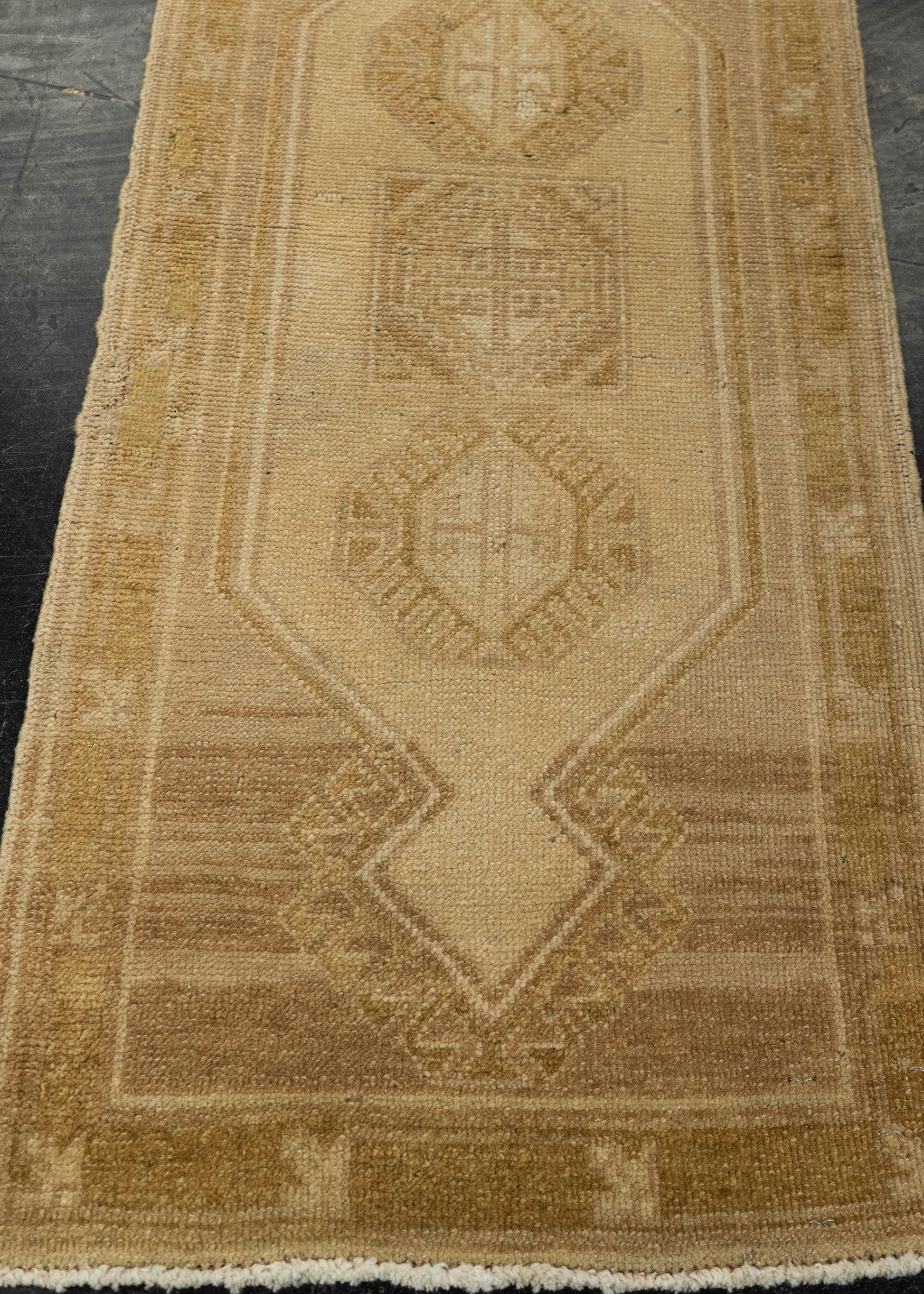 Turkish Mini Rug Oriental Hand Knotted Vintage Rug 1'2" x 3'8" #21175