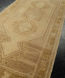 Turkish Mini Rug Oriental Hand Knotted Vintage Rug 1'2" x 3'8" #21175