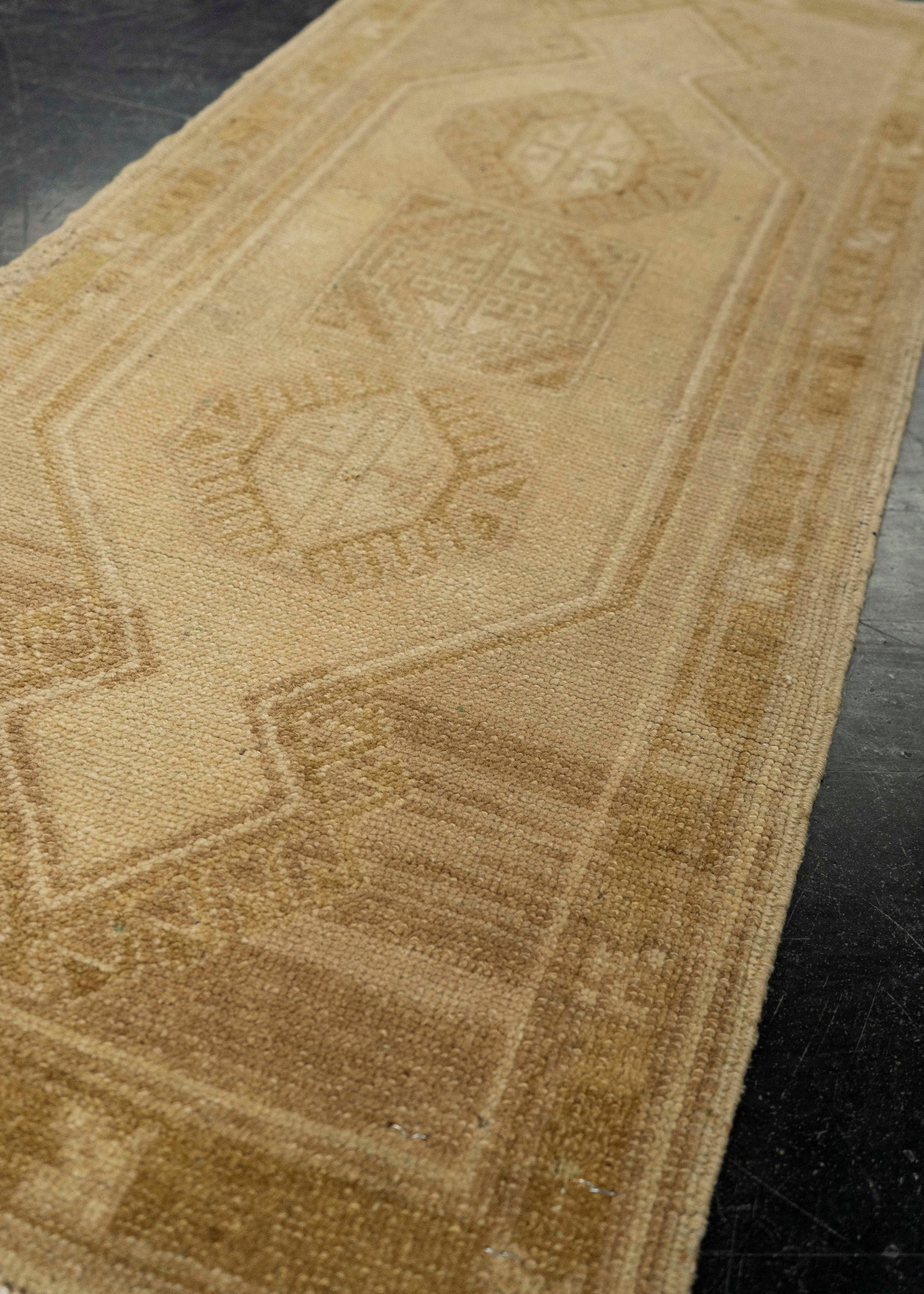 Turkish Mini Rug Oriental Hand Knotted Vintage Rug 1'2" x 3'8" #21175