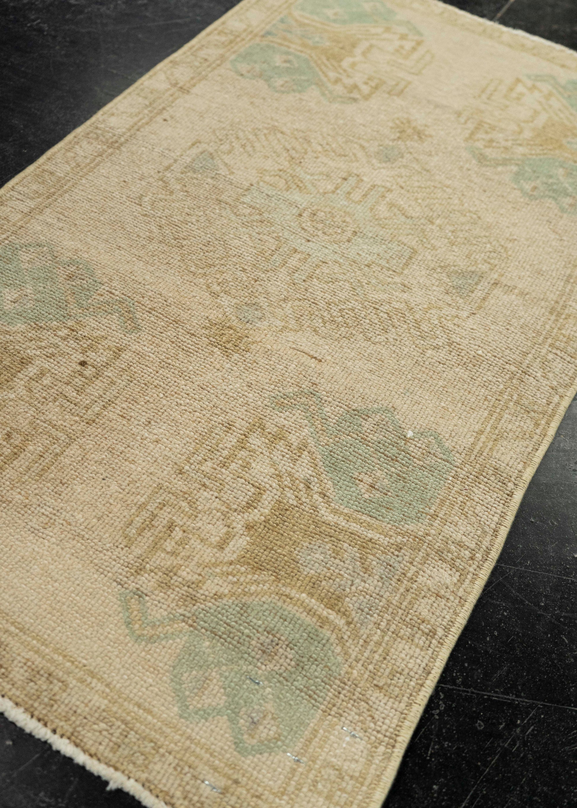 Turkish Mini Rug Oriental Hand Knotted Vintage Rug 1'7" x 2'11" #21201