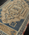 Turkish Mini Rug Oriental Hand Knotted Vintage Rug 1'10" x 3'2" #21189
