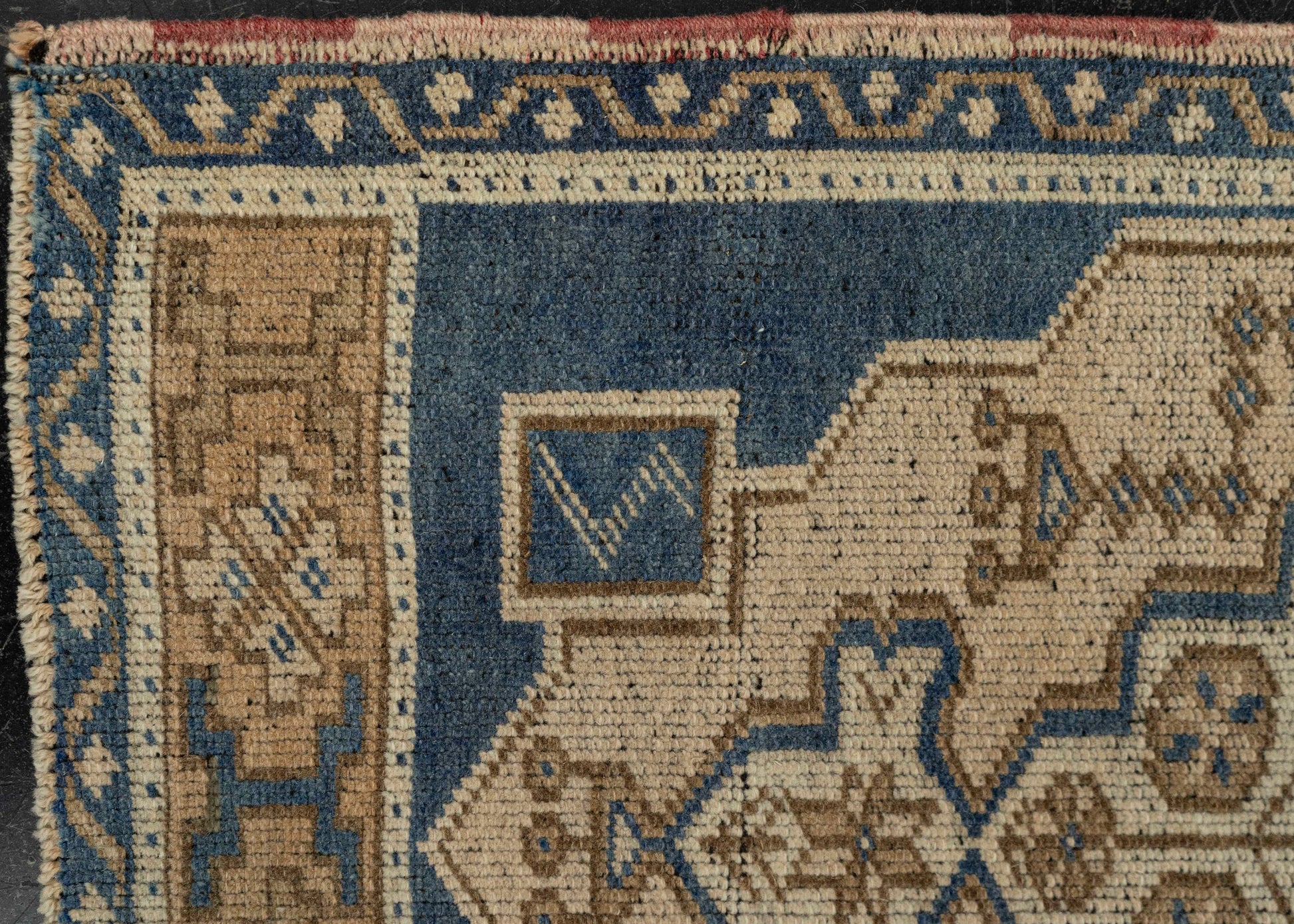 Turkish Mini Rug Oriental Hand Knotted Vintage Rug 1'10" x 3'2" #21189