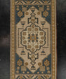 Turkish Mini Rug Oriental Hand Knotted Vintage Rug 1'11" x 3'6" #21204