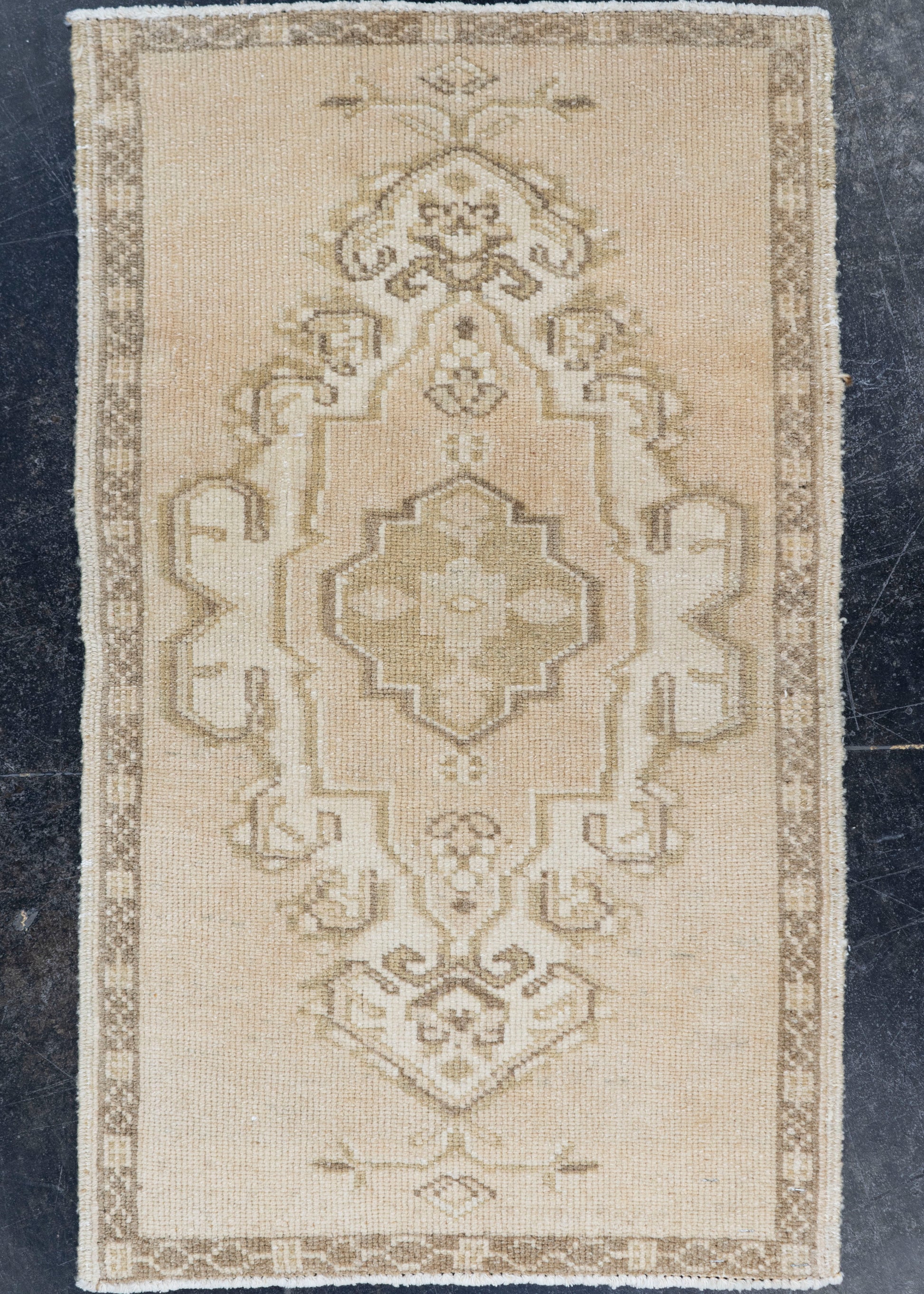 Turkish Mini Rug Oriental Hand Knotted Vintage Rug 1'9" x 2'11" #16771