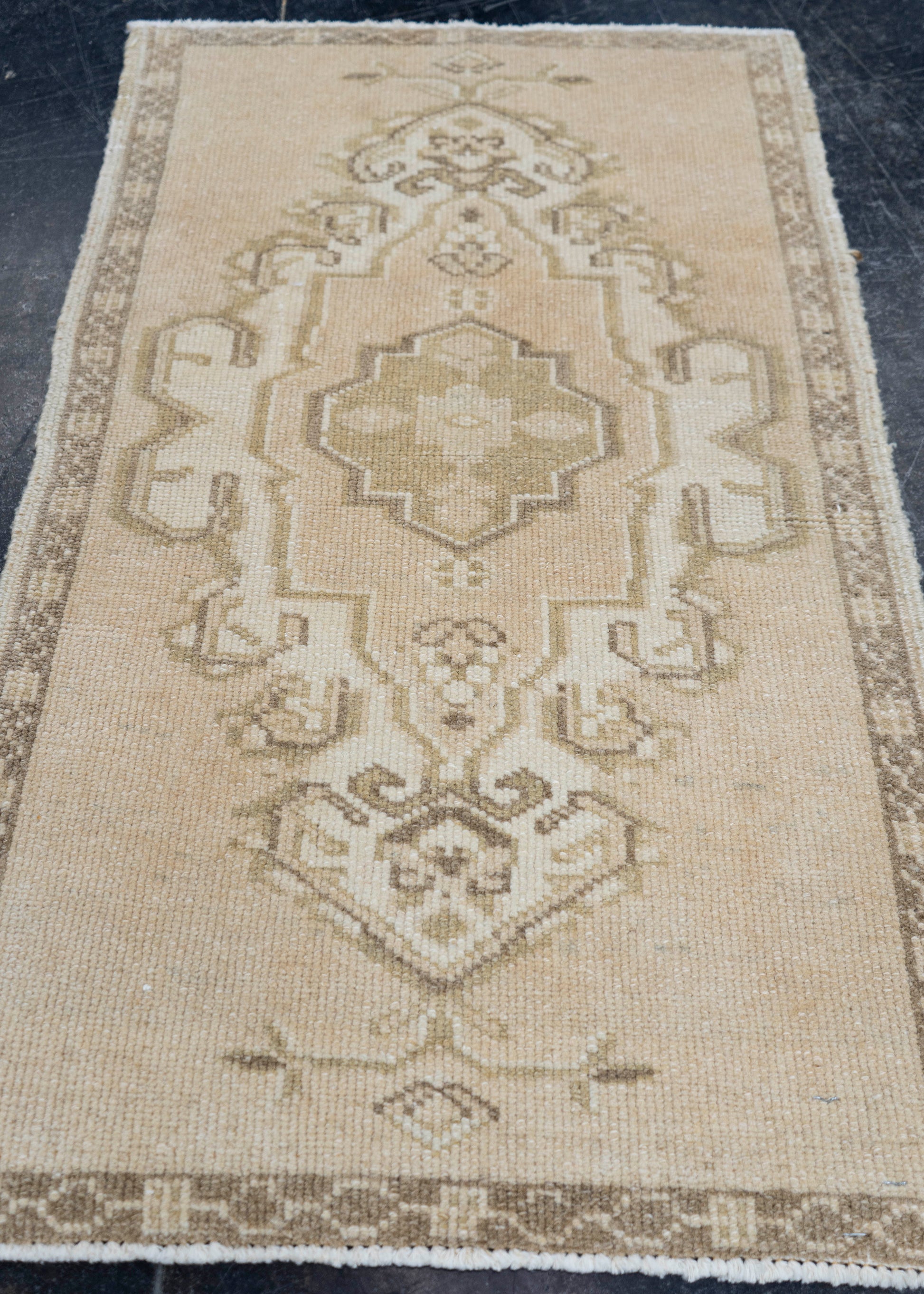 Turkish Mini Rug Oriental Hand Knotted Vintage Rug 1'9" x 2'11" #16771