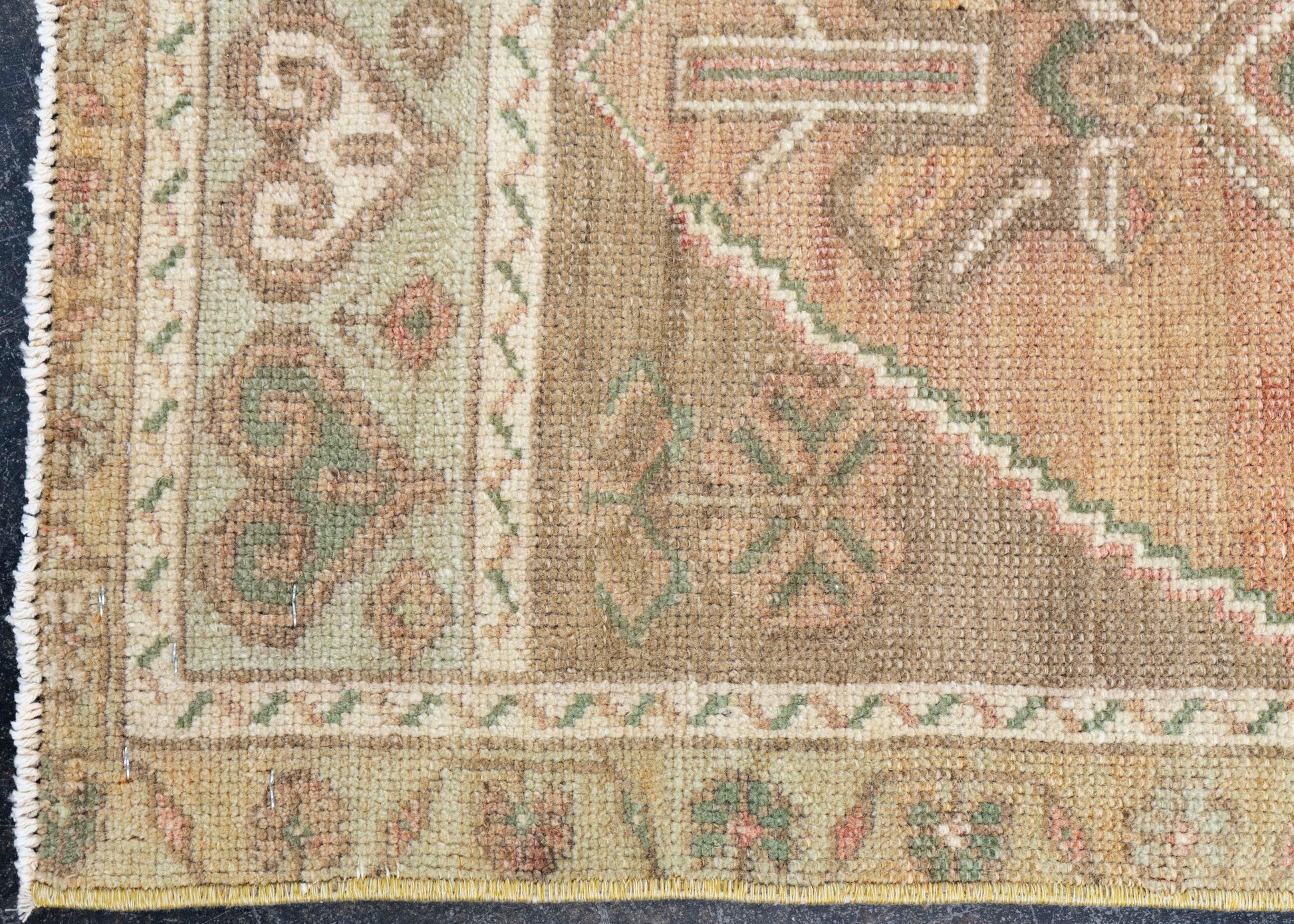 Turkish Mini Rug Oriental Hand Knotted Vintage Rug 1'8" x 3'6" #16751