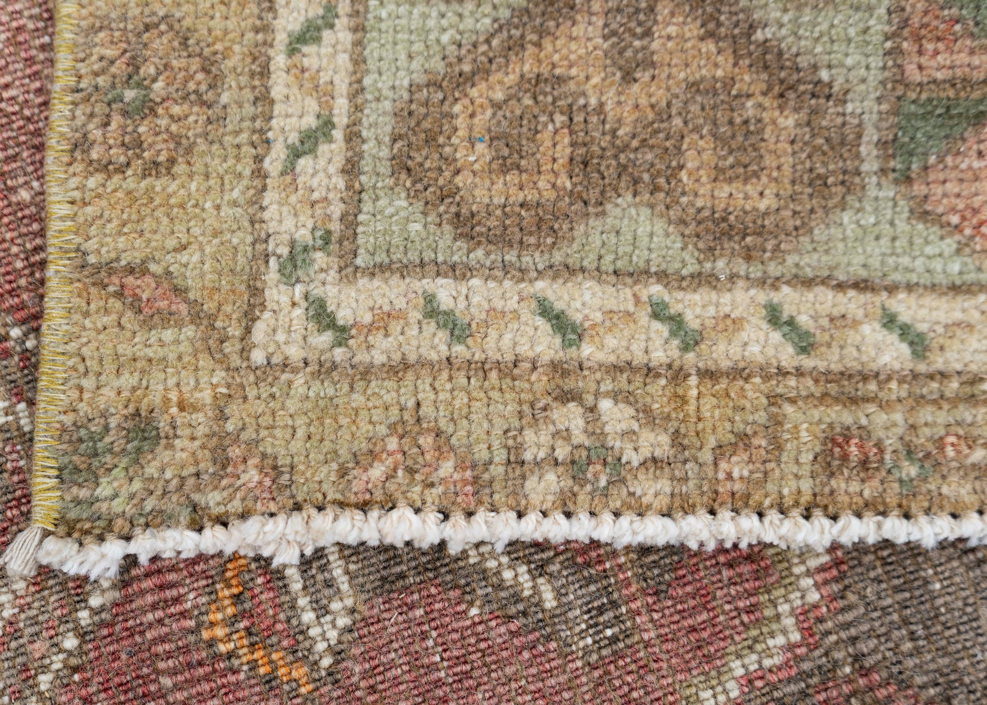 Turkish Mini Rug Oriental Hand Knotted Vintage Rug 1'8" x 3'6" #16751